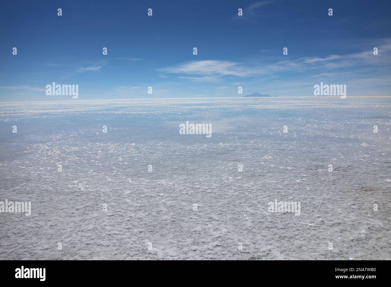 Giorno sulla piana di sale di Uyuni in Bolivia Foto Stock