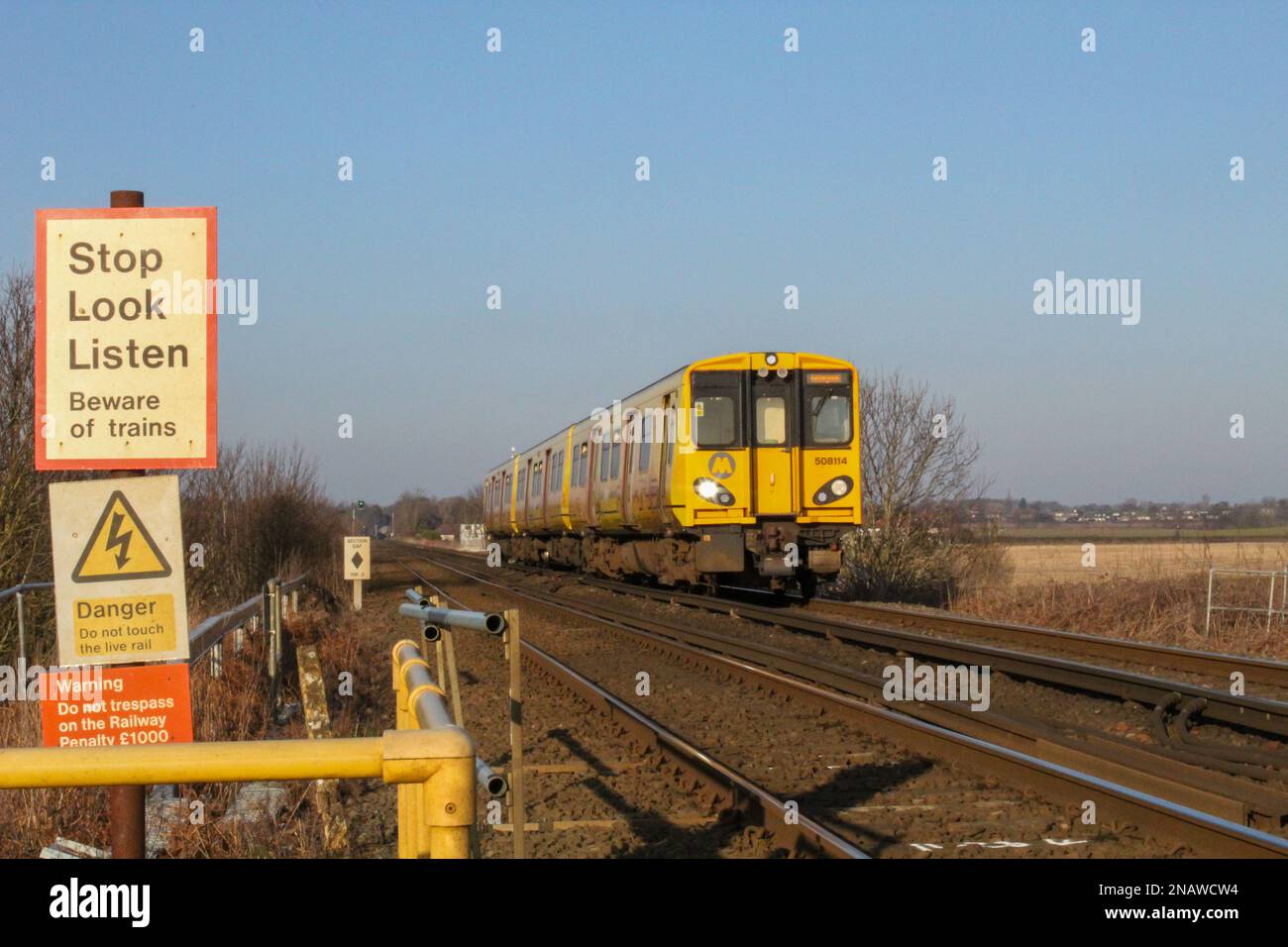 Treno Merseyrail 508114 Foto Stock