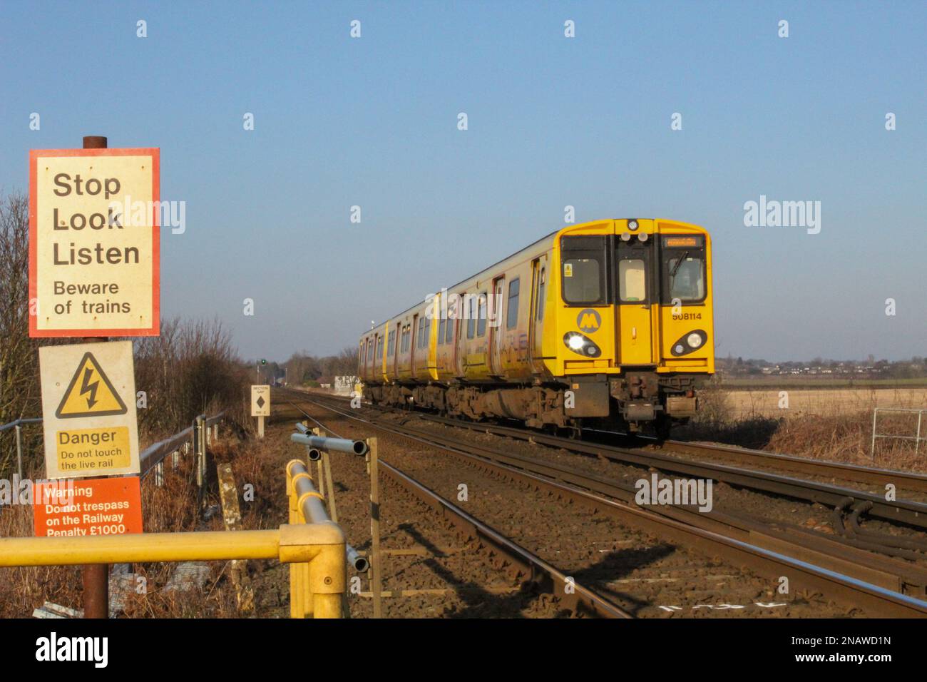 Treno Merseyrail 508114 Foto Stock