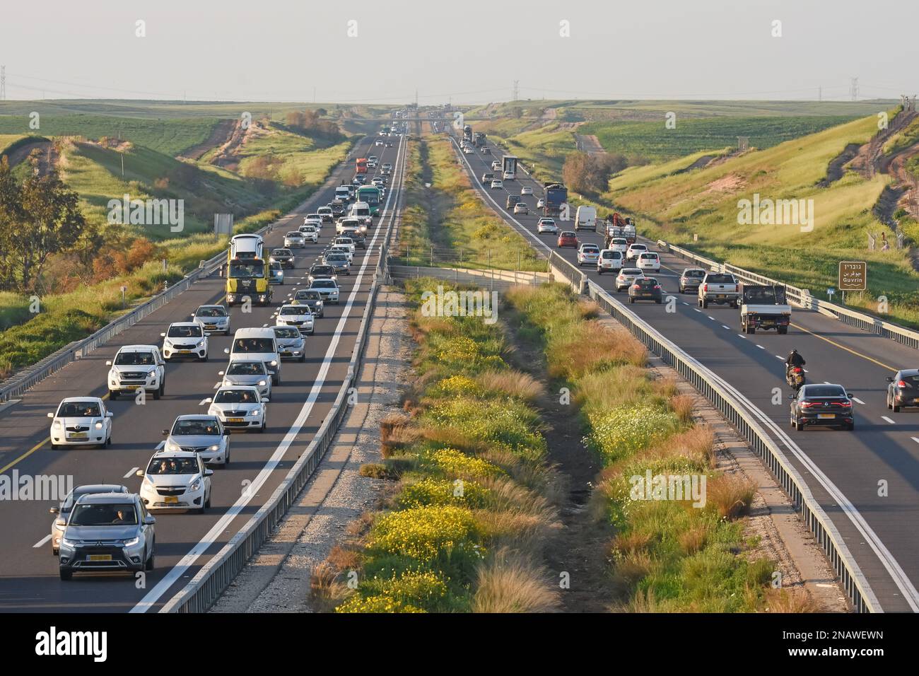 Autostrada 6, strada a pedaggio, Israele Foto Stock