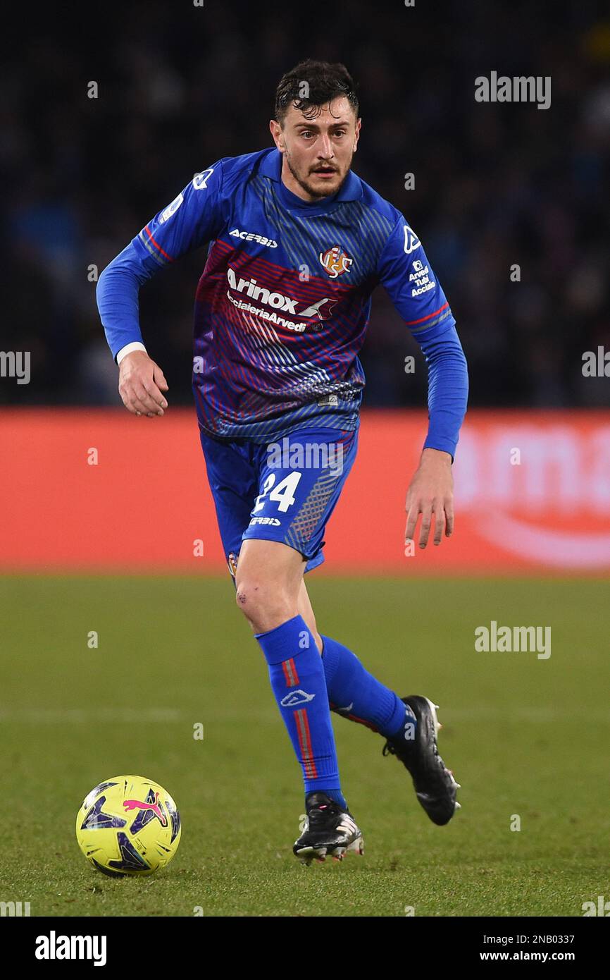 Napoli, Italia. 12 Feb, 2023. Alex Ferrari di US Cremonese durante la Serie A match tra SSC Napoli e US Cremonese allo Stadio Diego Armando Maradona Napoli Italia il 12 febbraio 2023. Credit: Franco Romano/Alamy Live News Foto Stock