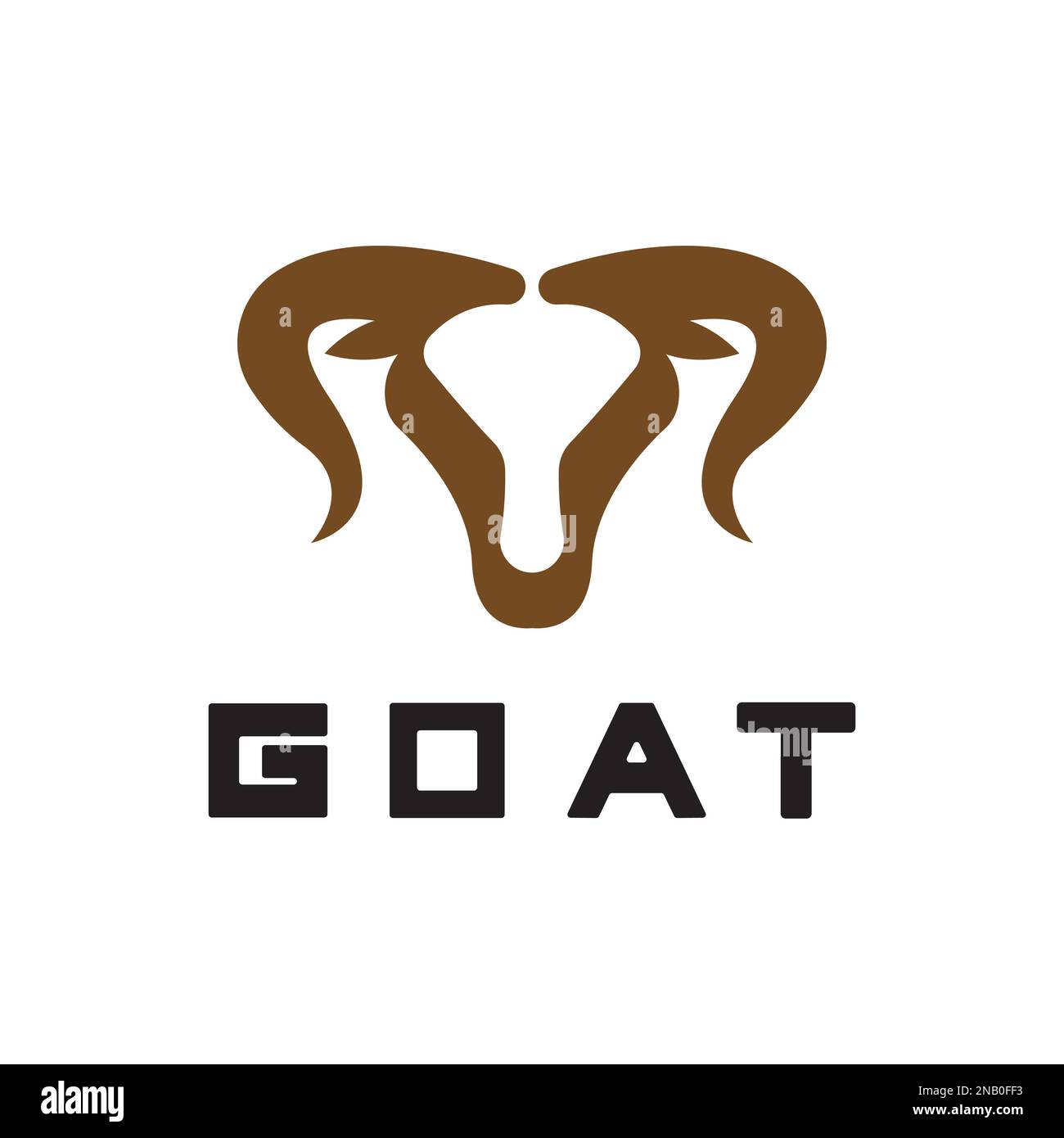 Capra pecora corna idea logo disegno vettore icona illustrazione. Logo simbolo Aries zodiaco Illustrazione Vettoriale