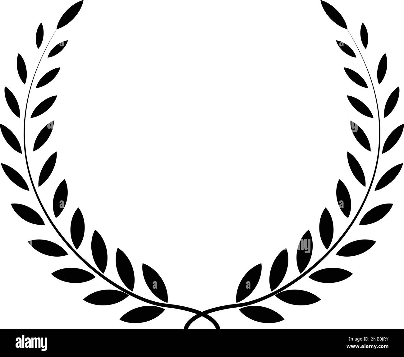 Corone circolari di alloro, corone di grano e rovere raffiguranti un premio, realizzazione, araldica, nobiltà emblema floreale ramo greco Illustrazione Vettoriale