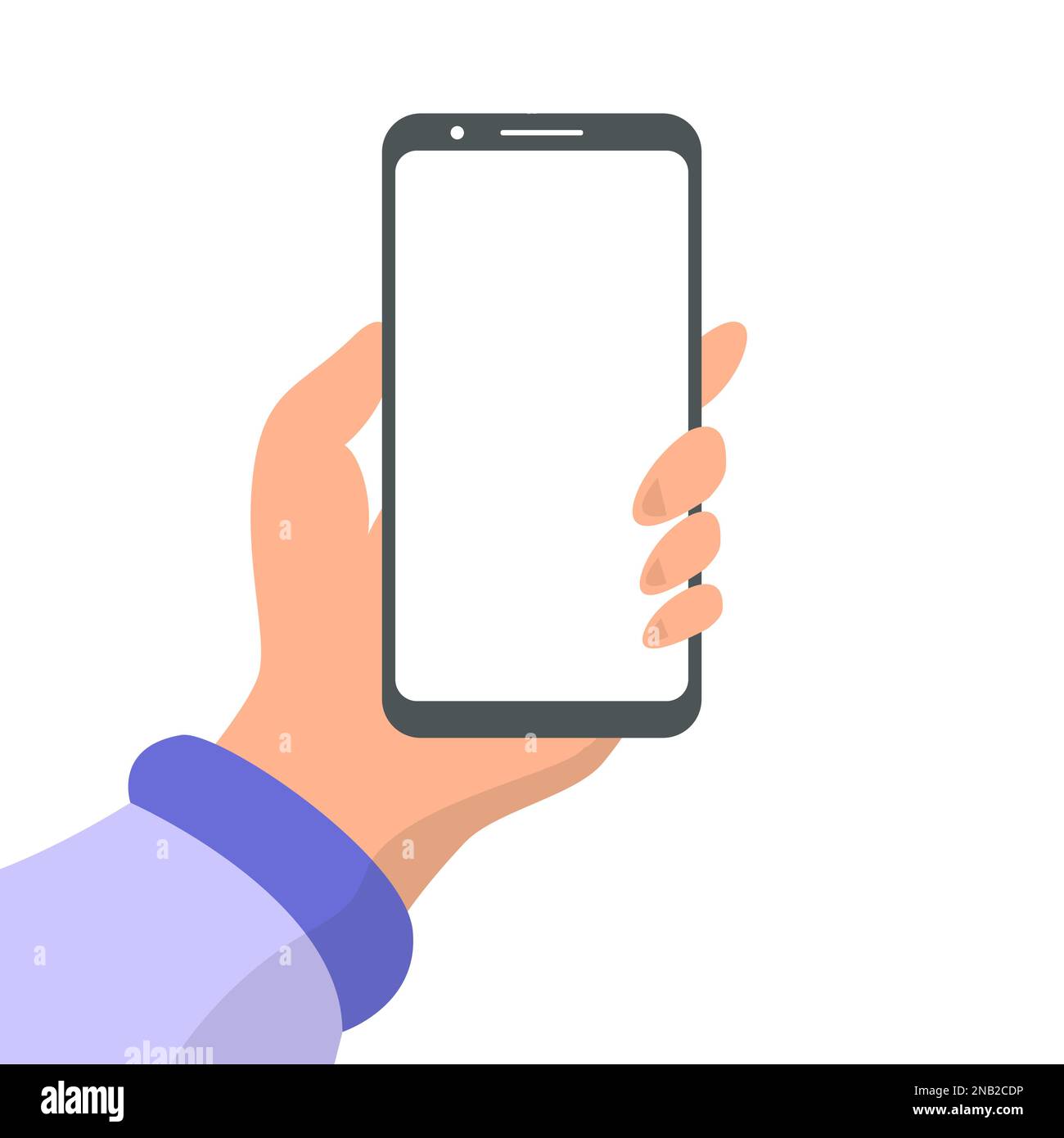 Smartphone in mano Cartoon Vector Illustration Illustrazione Vettoriale