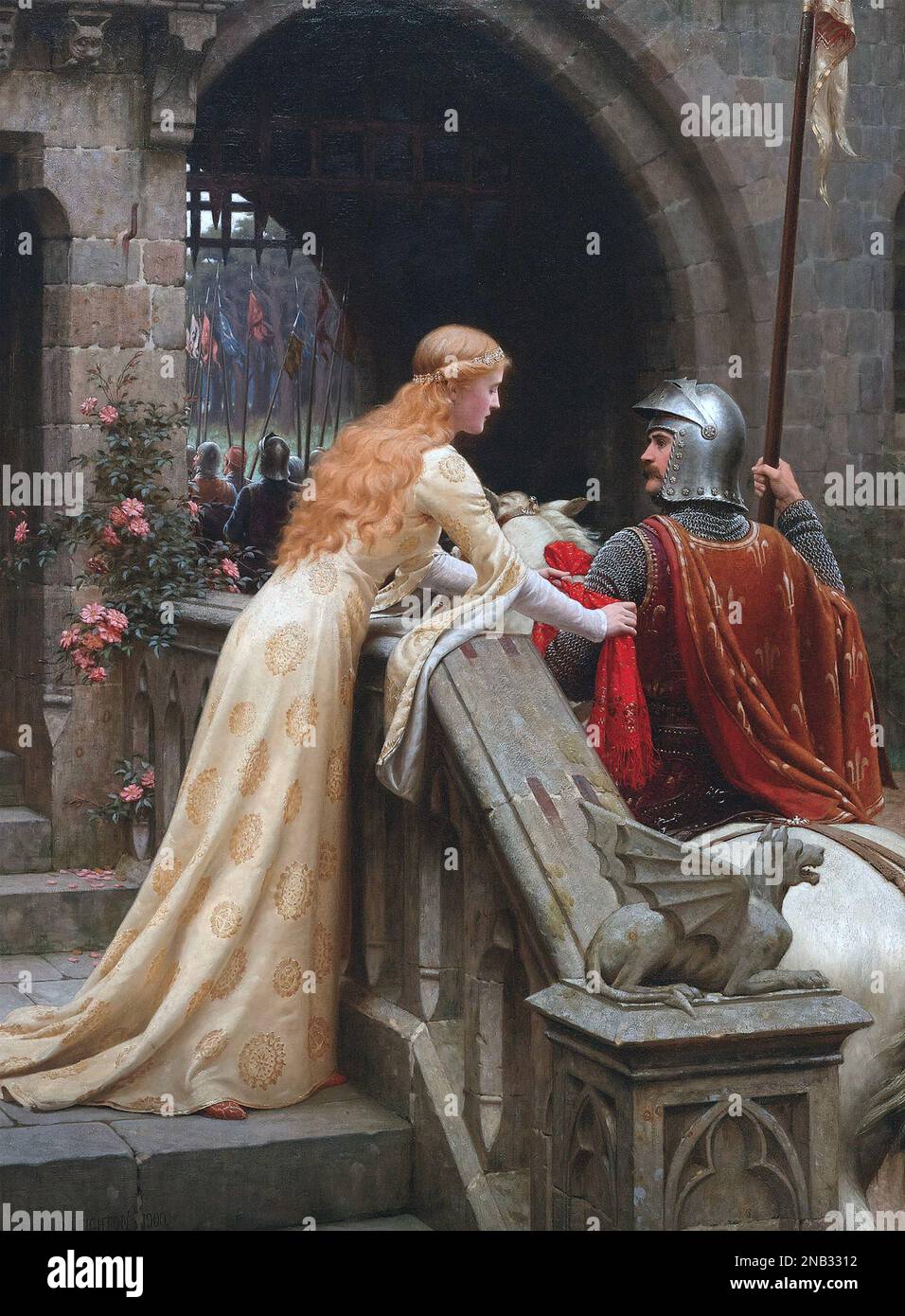 GOD SPEED the 1900 dipinto dell'artista inglese Edmund Leighton (1852-1922) Foto Stock