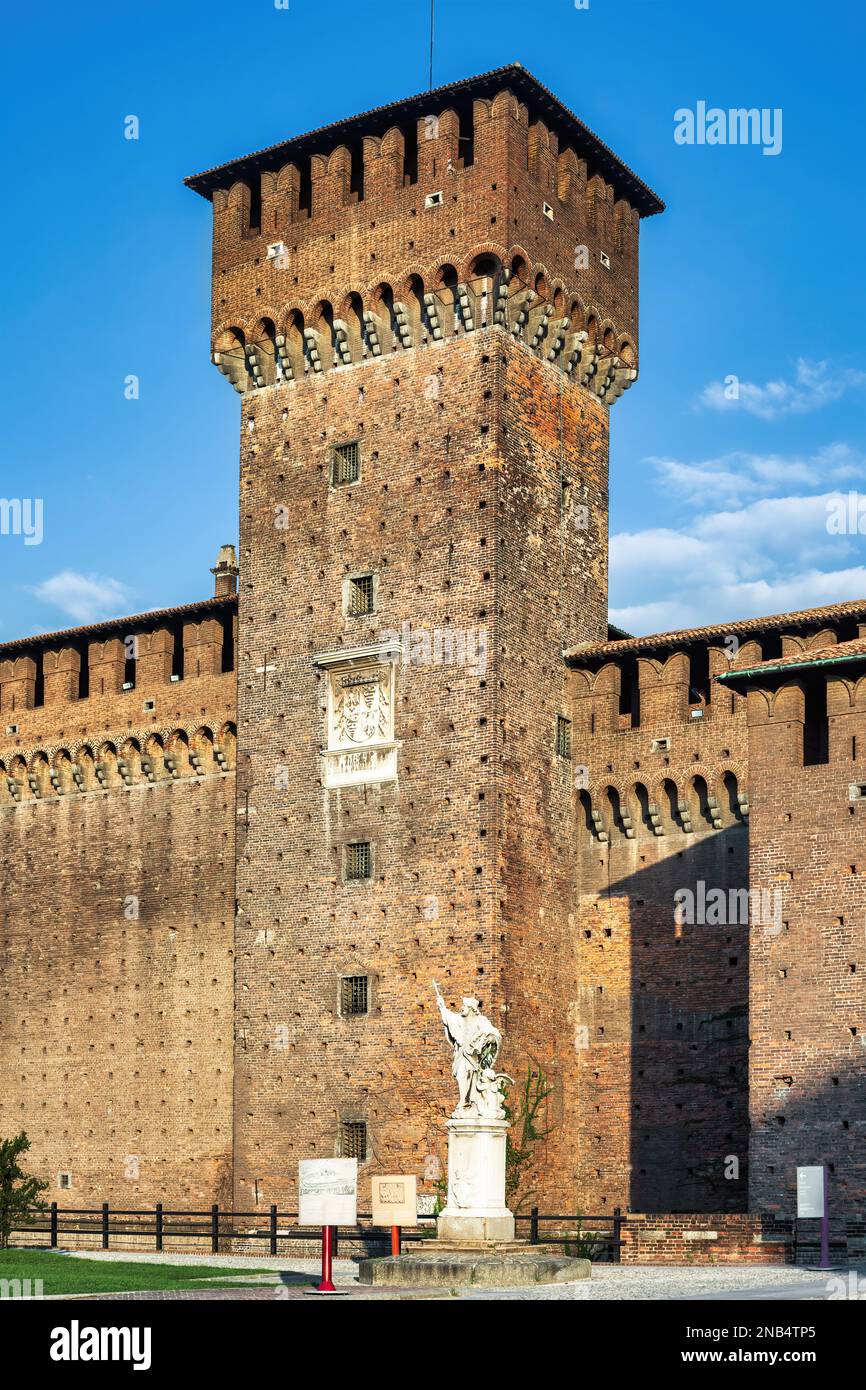 Castello Sforzesco a Milano, Lombardia, Italia. Foto Stock