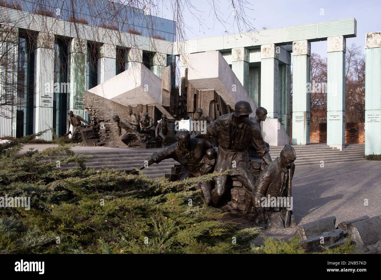 Monumento all'insurrezione di Varsavia in Piazza Krasiński a Varsavia Polonia Foto Stock