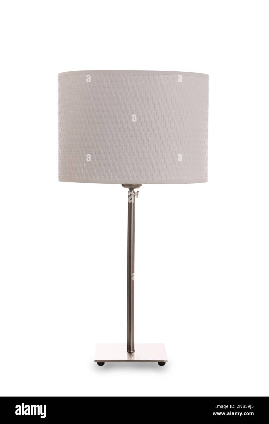 Nuova ed elegante lampada da notte isolata in bianco Foto Stock