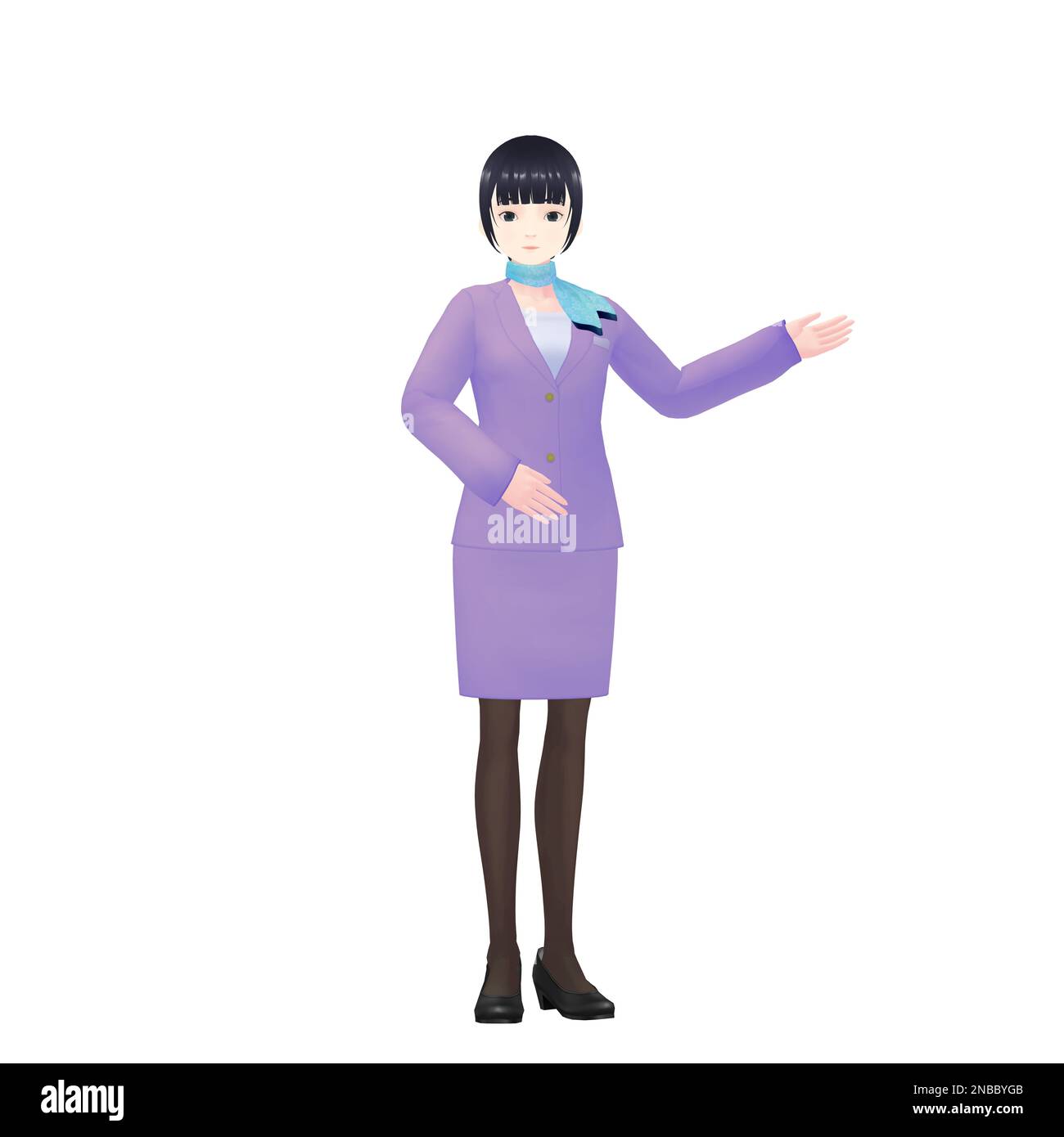 Operatore cabina femminile, modello 3D Foto Stock