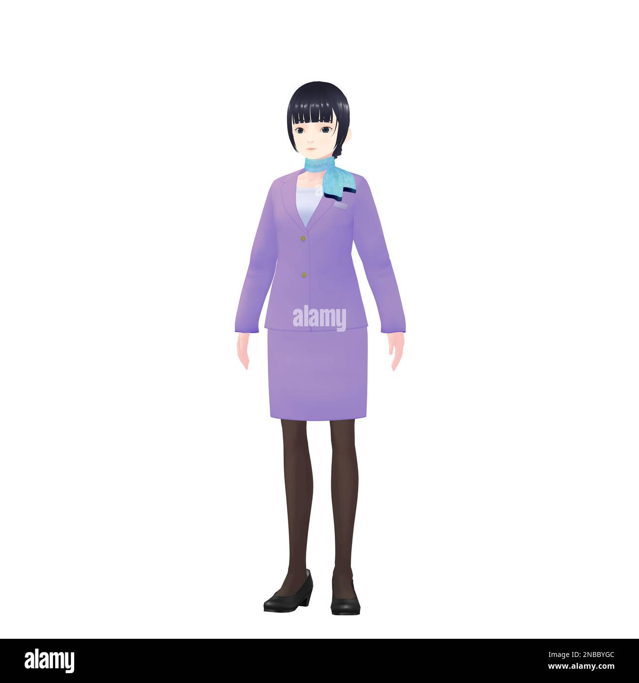 Operatore cabina femminile, modello 3D Foto Stock