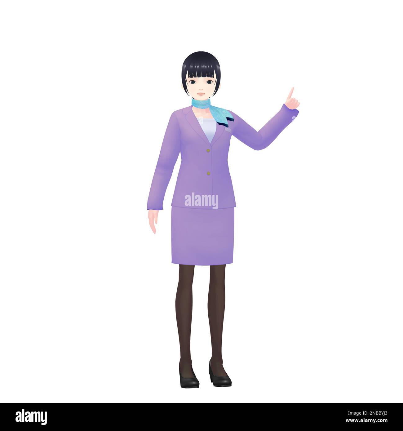 Operatore cabina femminile, modello 3D Foto Stock