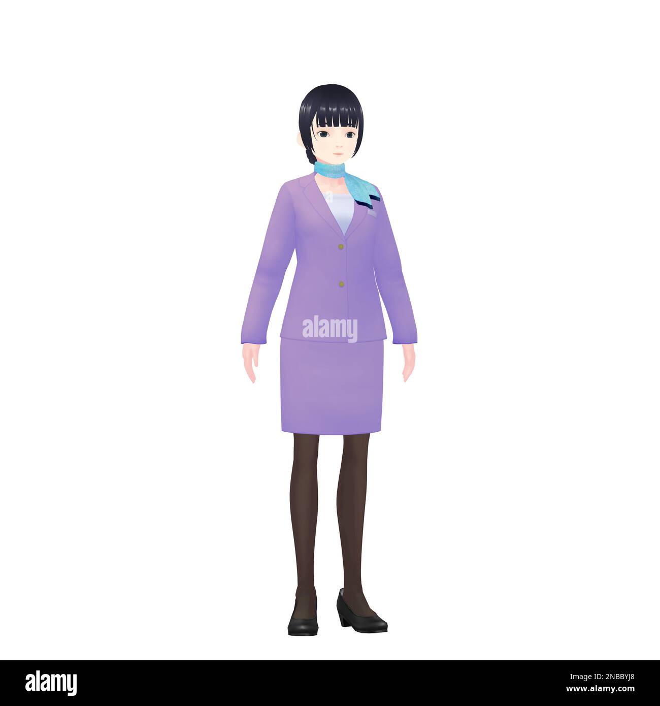 Operatore cabina femminile, modello 3D Foto Stock