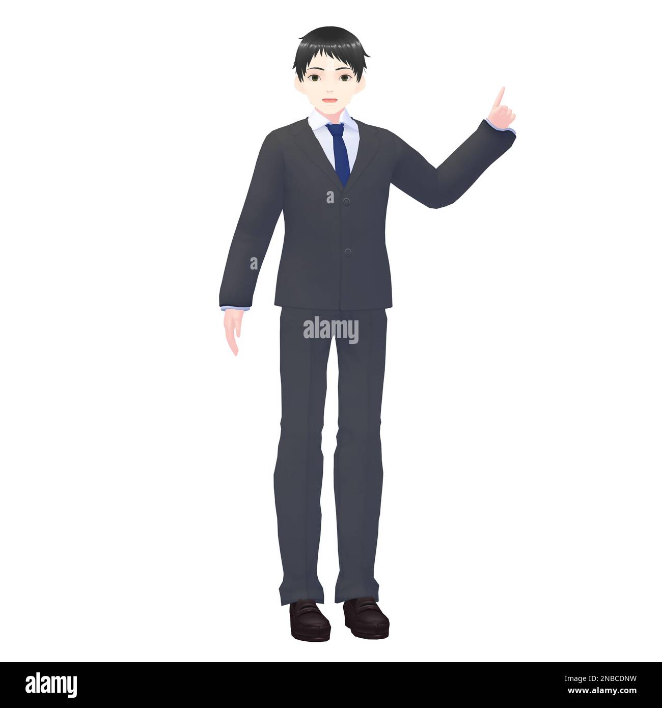 Servente civile maschio, cassellatrice da banco maschio, modello 3D Foto Stock