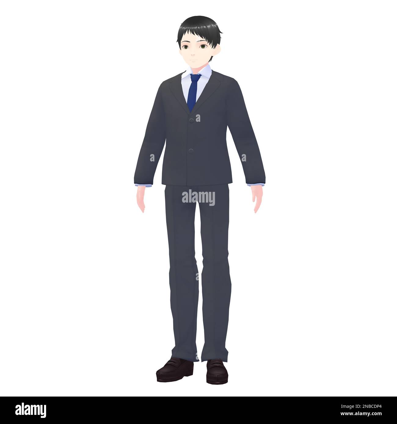 Servente civile maschio, cassellatrice da banco maschio, modello 3D Foto Stock