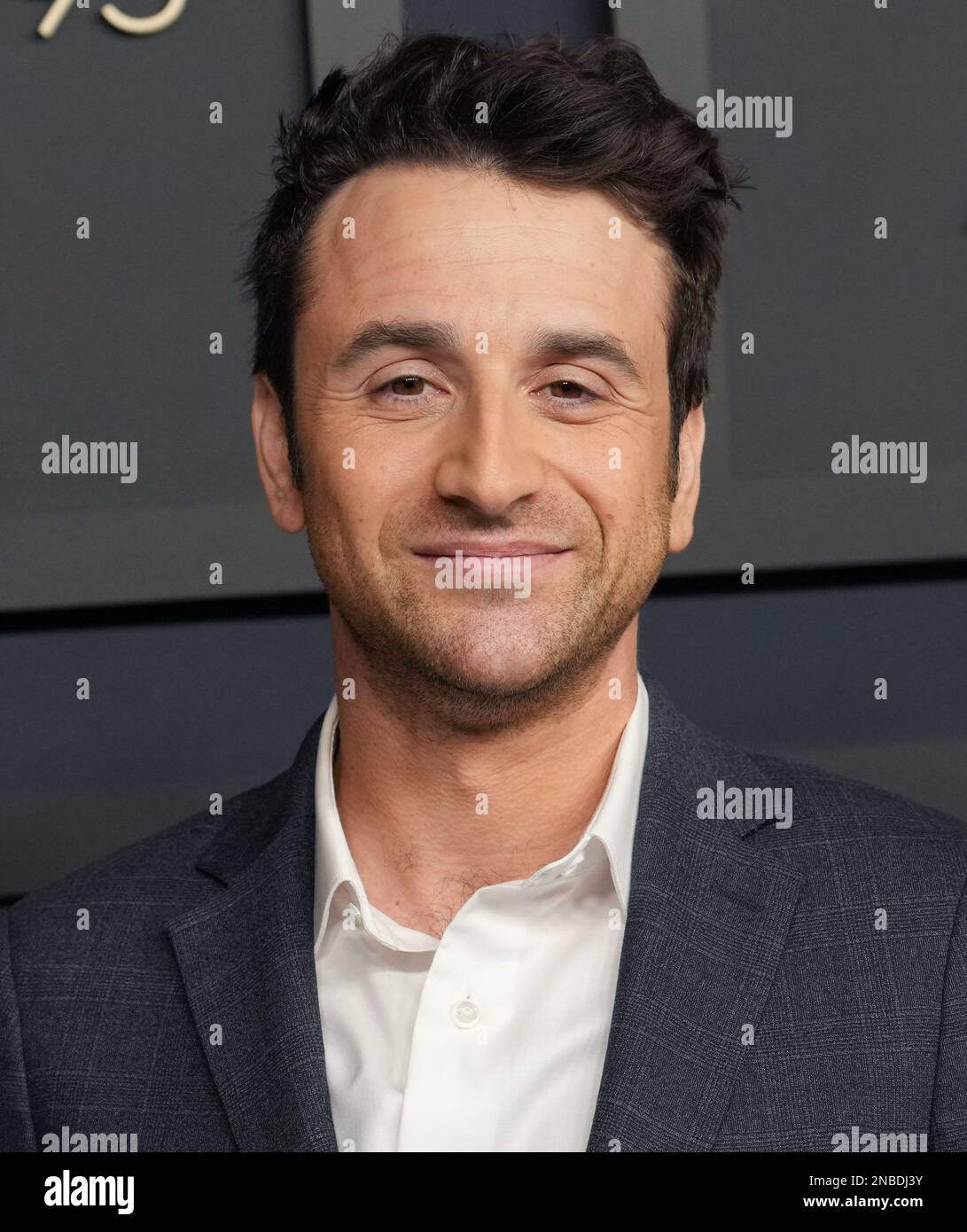 Los Angeles, Stati Uniti. 13th Feb, 2023. Justin Hurwitz arriva al 95th° Oscar Nominees Luncheon che si tiene al Beverly Hilton di Beverly Hills, CA lunedì 13 febbraio 2023. (Foto di Sthanlee B. Mirador/Sipa USA) Credit: Sipa USA/Alamy Live News Foto Stock