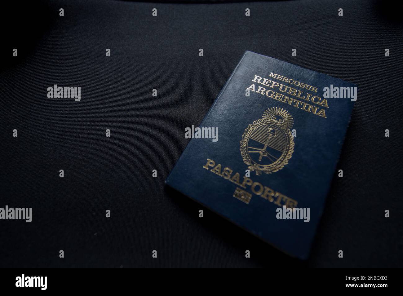 Buenos Aires, Argentina. 13th Feb, 2023. Un passaporto argentino può essere visto su una scrivania. Credit: Florencia Martin/dpa/Alamy Live News Foto Stock