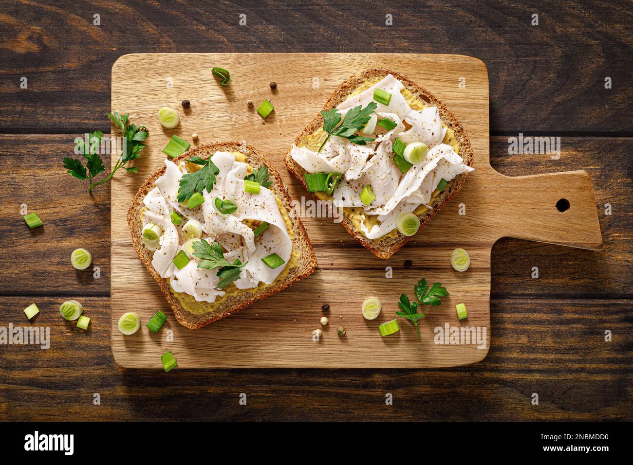 Panino di strutto. salo Ucraina con pane. Cibo tradizionale ucraino. Sandwich con strutto salato. Nazionale ucraino cucina Foto Stock