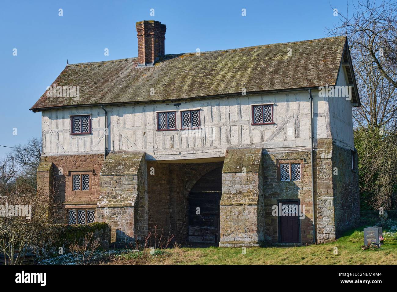 Bromfield Gatehouse, Bromfield, Ludlow, Shropshire Foto Stock