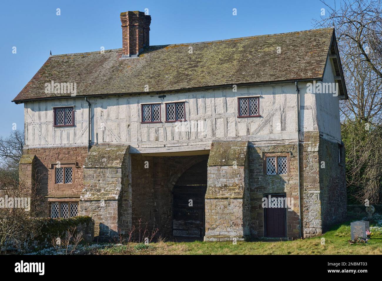 Bromfield Gatehouse, Bromfield, Ludlow, Shropshire Foto Stock