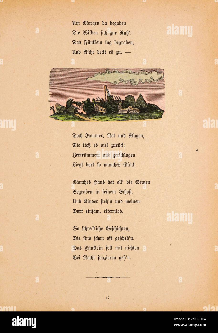 Im Himmel und auf der Erde. Herzliches und Scherzliches aus der Kinderwelt, [in cielo e in terra]. Cose sincere e scherzate dal mondo dei bambini ] Literarische Anstalt Rütten & Loening, Frankfurt am Main 1857 by Hoffmann, Heinrich, 1809-1894 Foto Stock