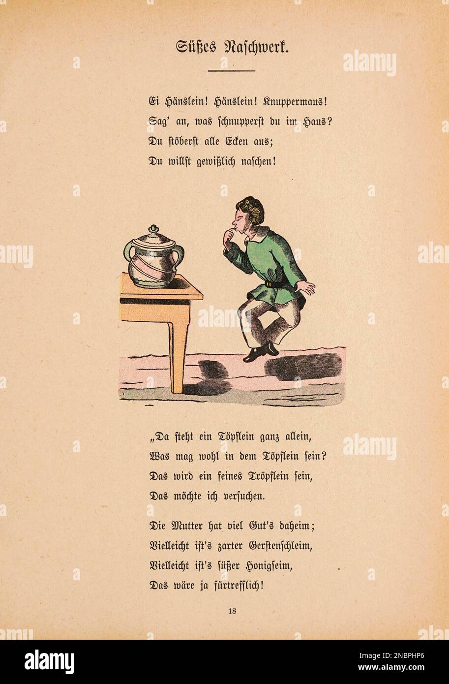 Im Himmel und auf der Erde. Herzliches und Scherzliches aus der Kinderwelt, [in cielo e in terra]. Cose sincere e scherzate dal mondo dei bambini ] Literarische Anstalt Rütten & Loening, Frankfurt am Main 1857 by Hoffmann, Heinrich, 1809-1894 Foto Stock