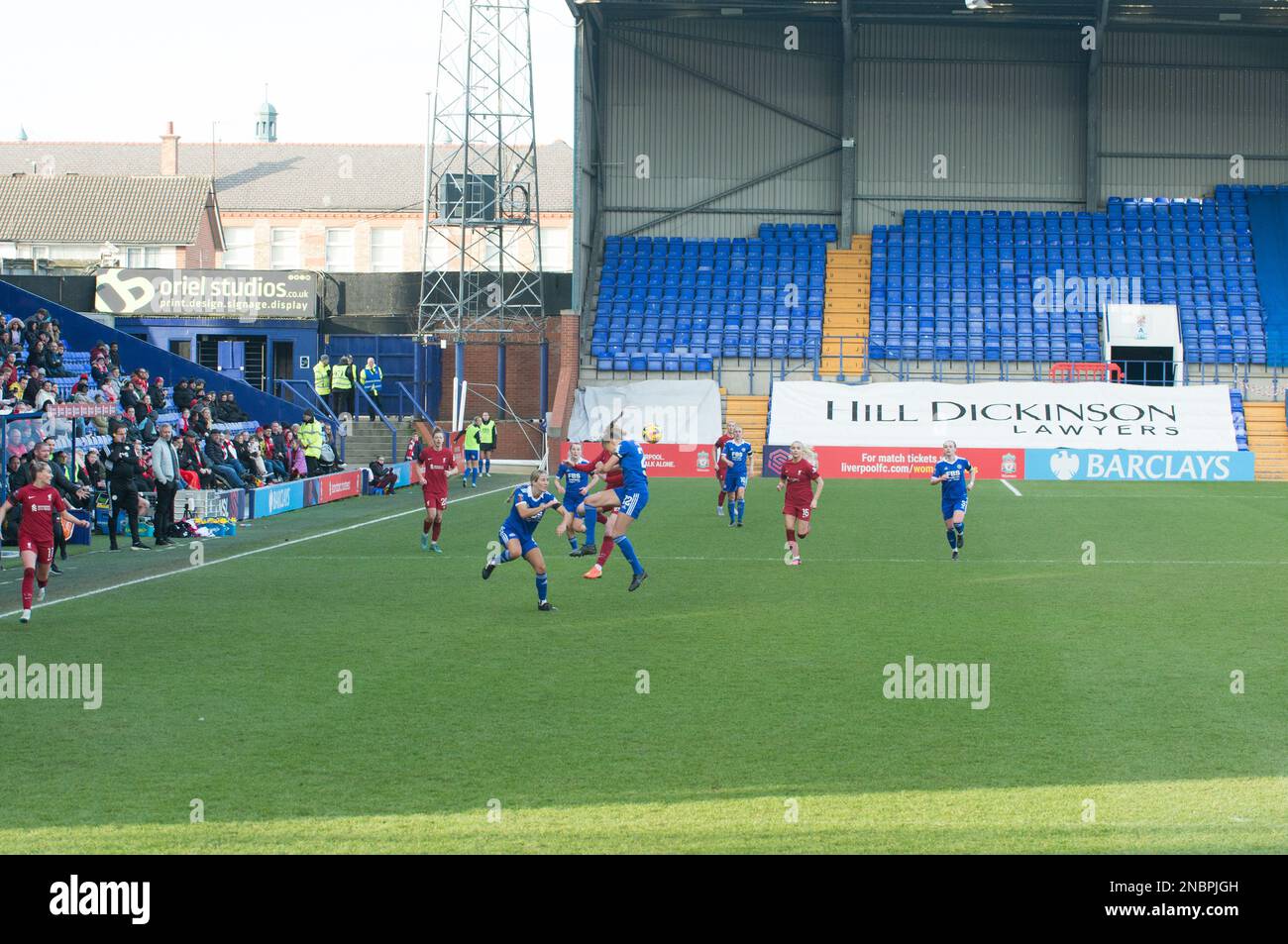 WSL Liverpool / Leicester City a Prenton Park Birkenhead, Liverpool (Terry Scott/SPP) Credit: SPP Sport Press Photo. /Alamy Live News Foto Stock