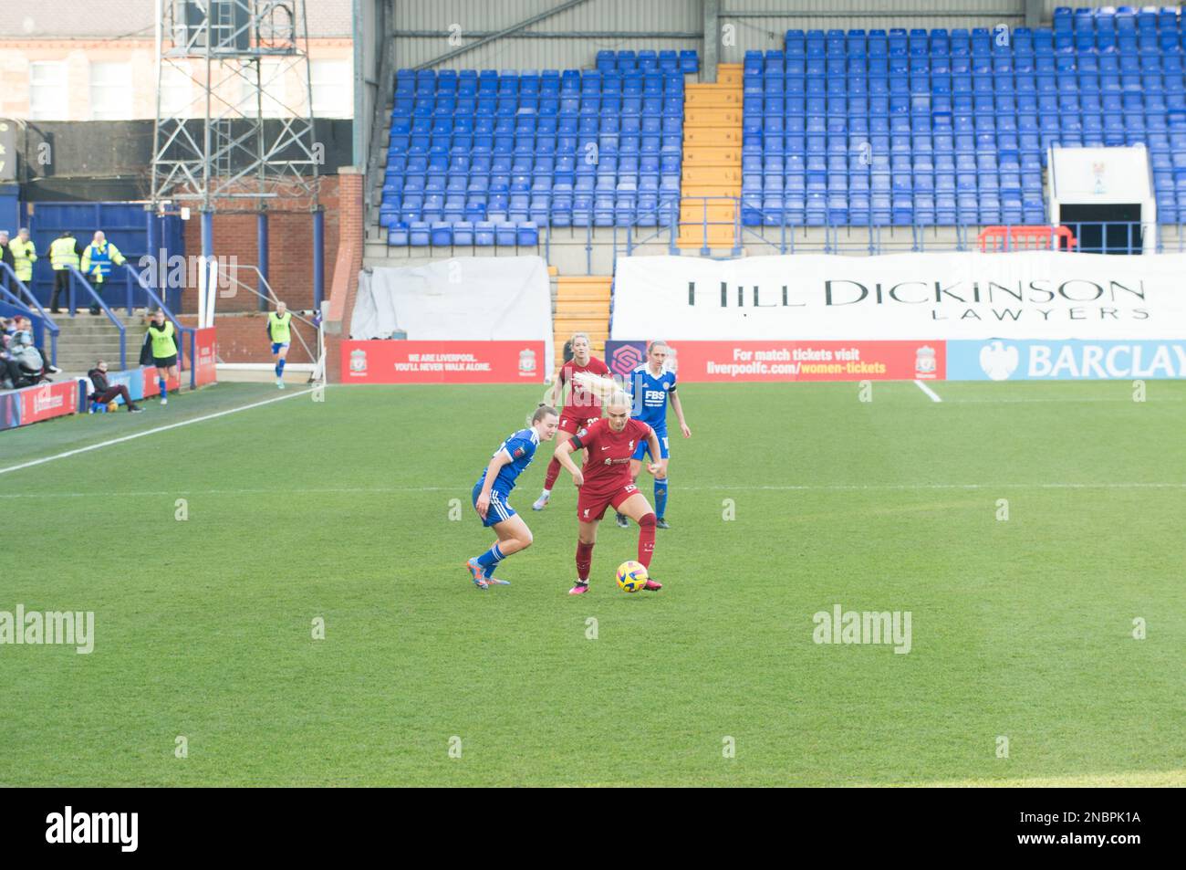 WSL Liverpool / Leicester City a Prenton Park Birkenhead, Liverpool (Terry Scott/SPP) Credit: SPP Sport Press Photo. /Alamy Live News Foto Stock