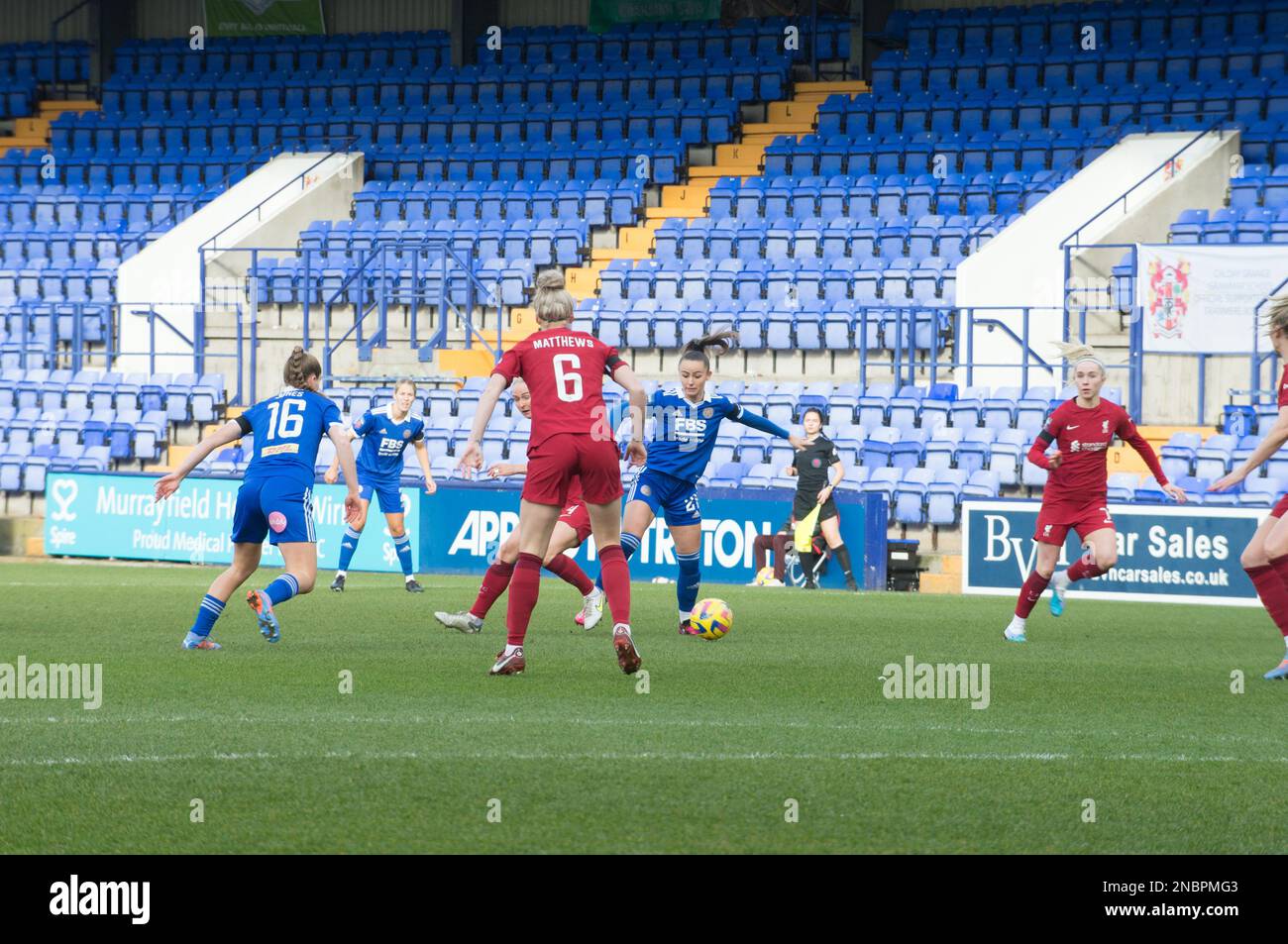 WSL Liverpool / Leicester City a Prenton Park Birkenhead, Liverpool (Terry Scott/SPP) Credit: SPP Sport Press Photo. /Alamy Live News Foto Stock