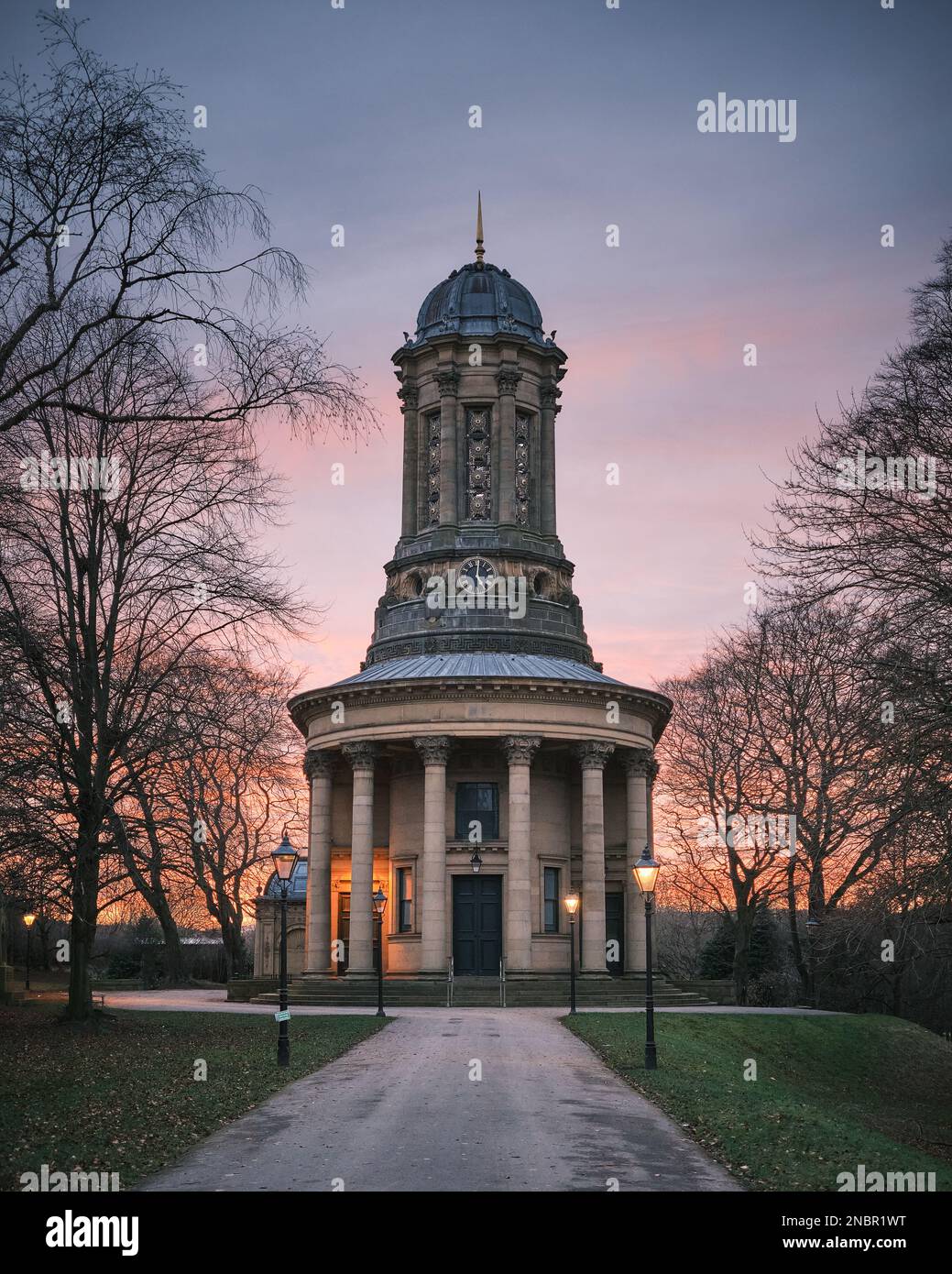 Saltaire United Reformed Church Building, edificio classificato di livello 1 progettato da Lockwood e Mawson e pagato dal filantropo Sir Titus Salt Foto Stock