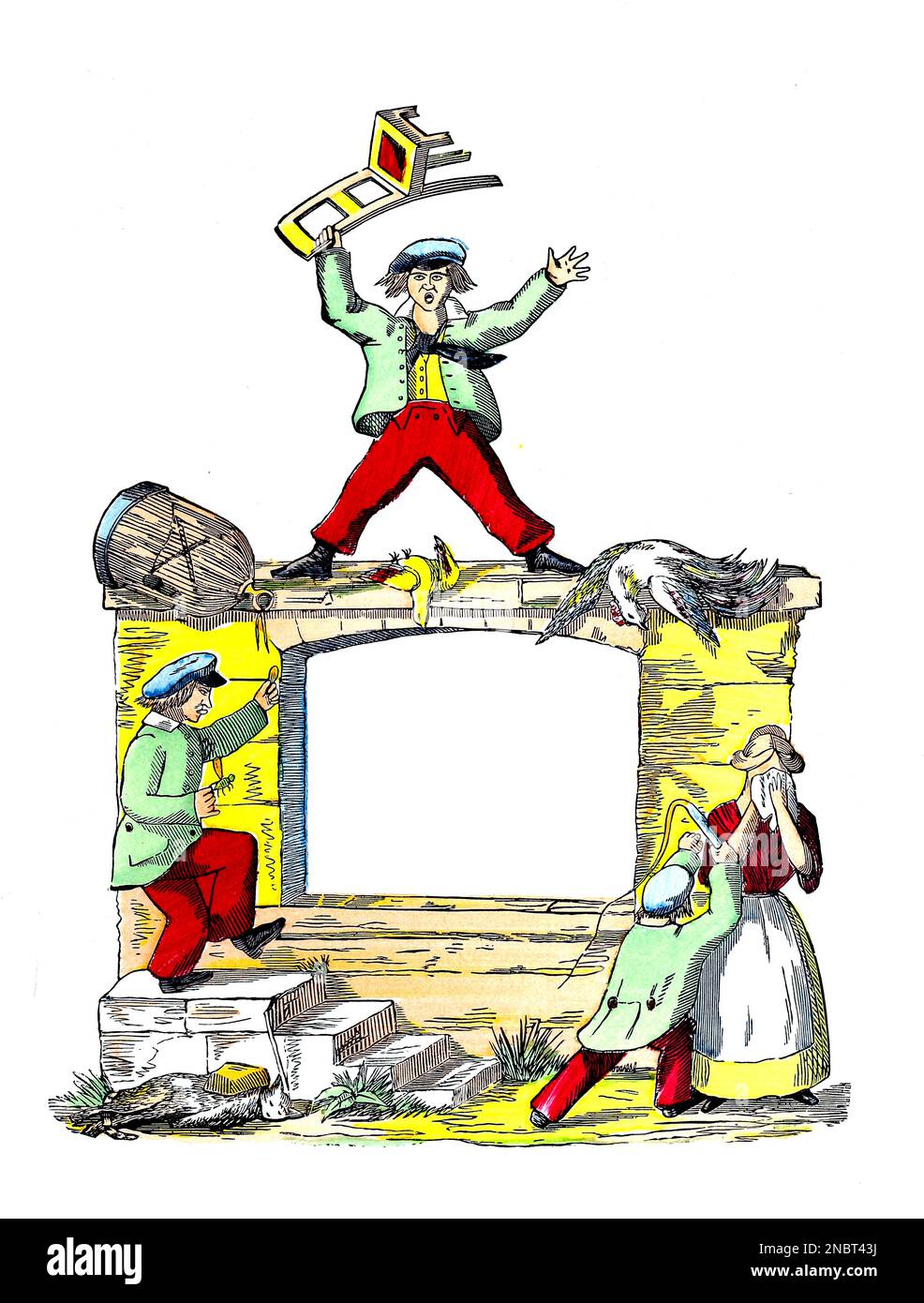 La storia di Cruel Frederick. Dalla versione originale tedesca del libro ' Der Struwelpeter : oder lustige Geschichten und drollige Bilder : für Kinder von 3-6 Jahren ' [ Shockheaded Peter : o storie divertenti e immagini divertenti : Per bambini da 3-6 anni ] di Hoffmann, Heinrich, 1809-1894 Data di pubblicazione 1879 Editore Philadelphia : Kohler Pub. Co. Foto Stock