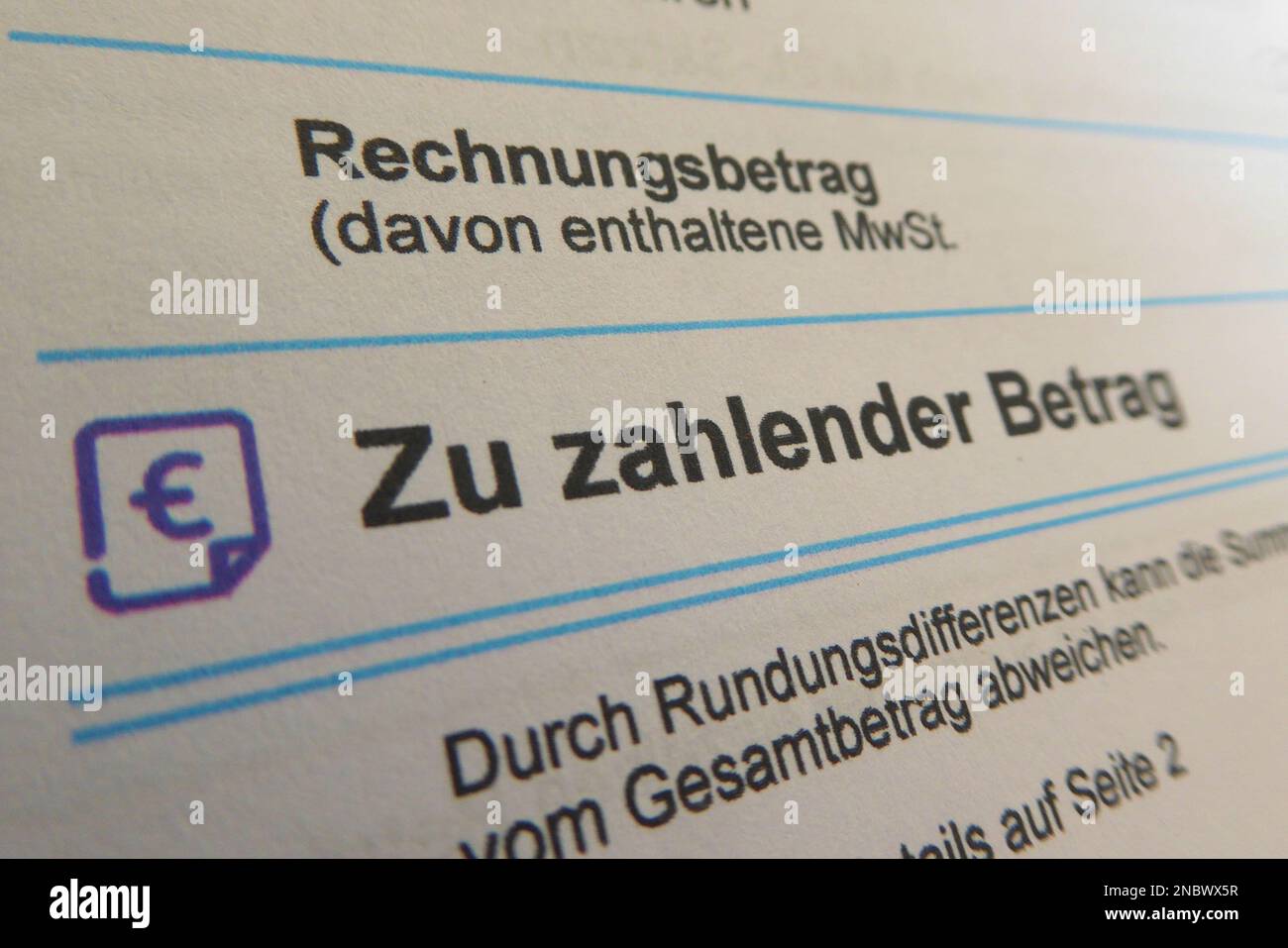 Rechnung / fattura Foto Stock