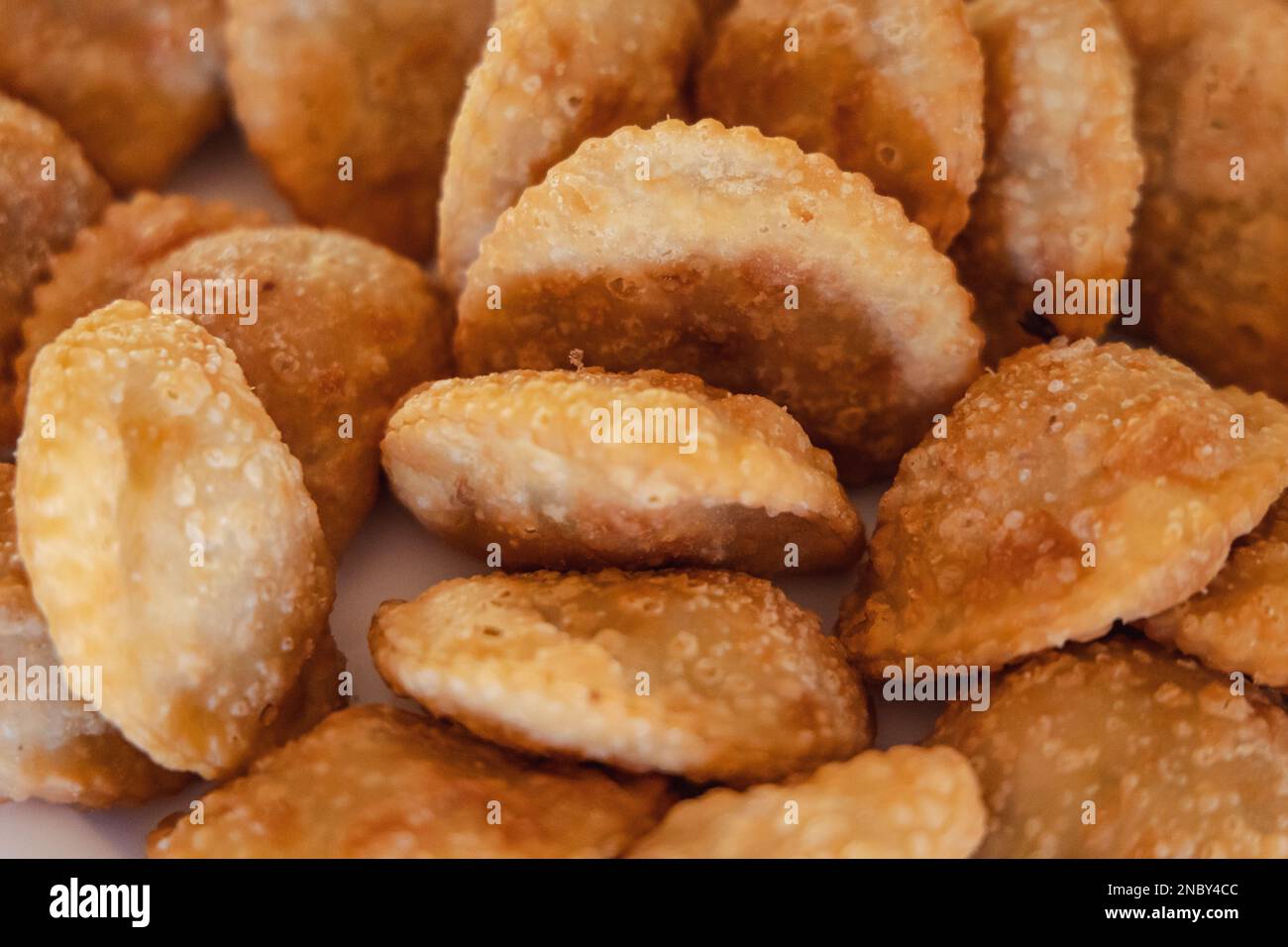 Tipo di gnocchi fritti nel paese dell'isola di Cipro Foto Stock