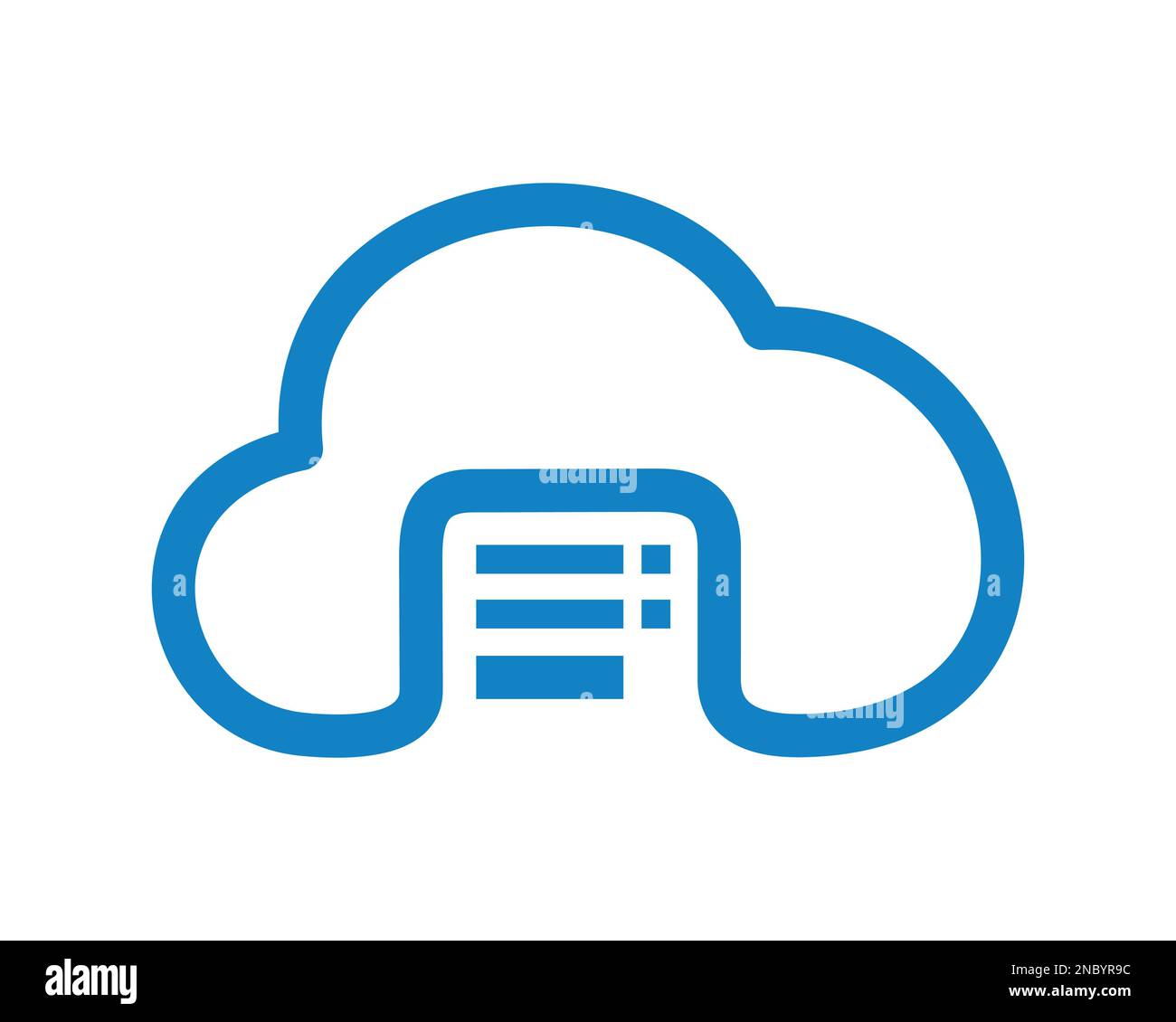 Illustrazione del server cloud o dello storage cloud Illustrazione Vettoriale