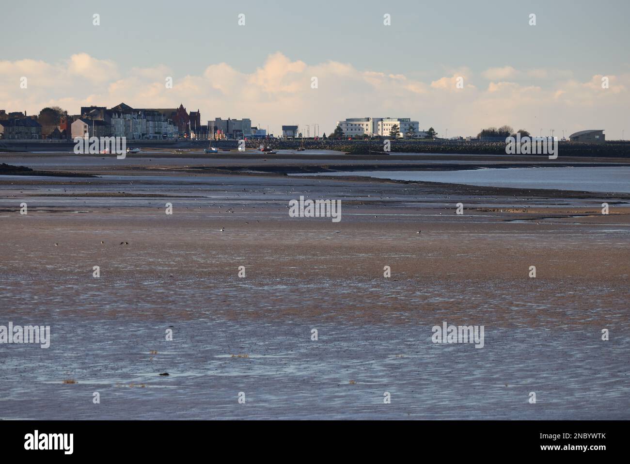 Vista sulla baia di Morecambe Foto Stock