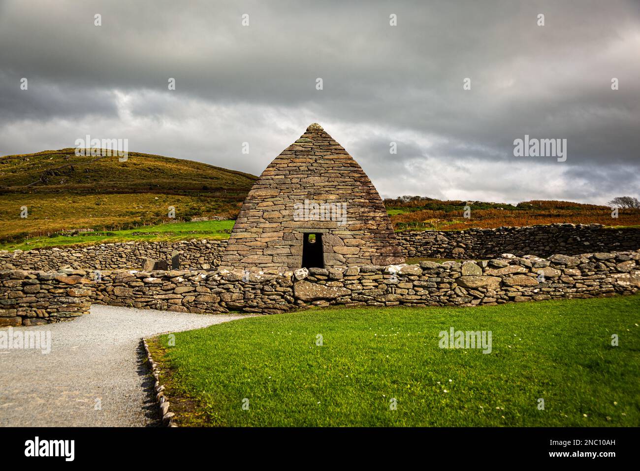 Gallarus oratorio, County Kerry, Irlanda Foto Stock