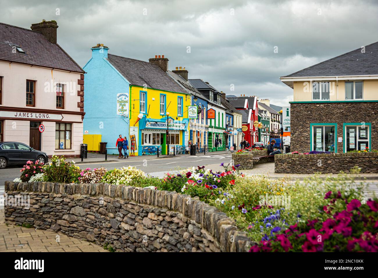 Scena di Dingle Street, Irlanda Foto Stock