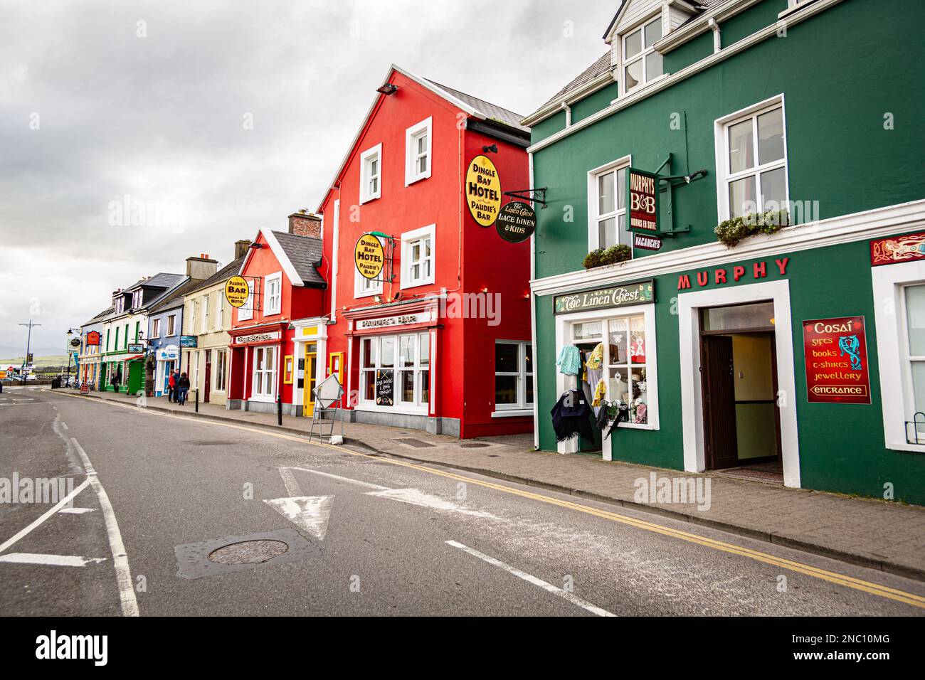 Scena di Dingle Street, Irlanda Foto Stock