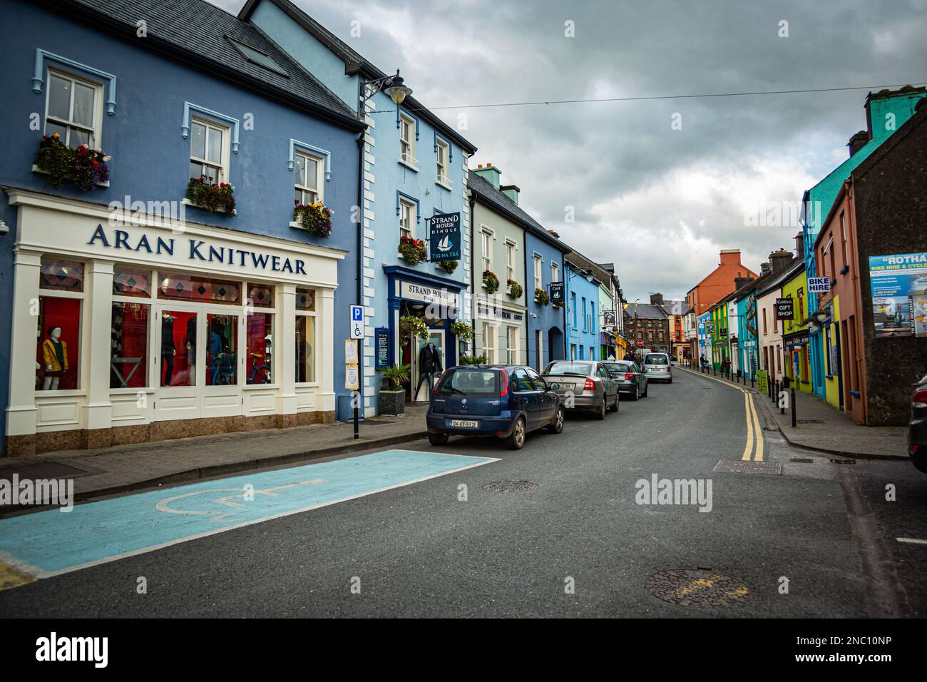 Scena di Dingle Street, Irlanda Foto Stock