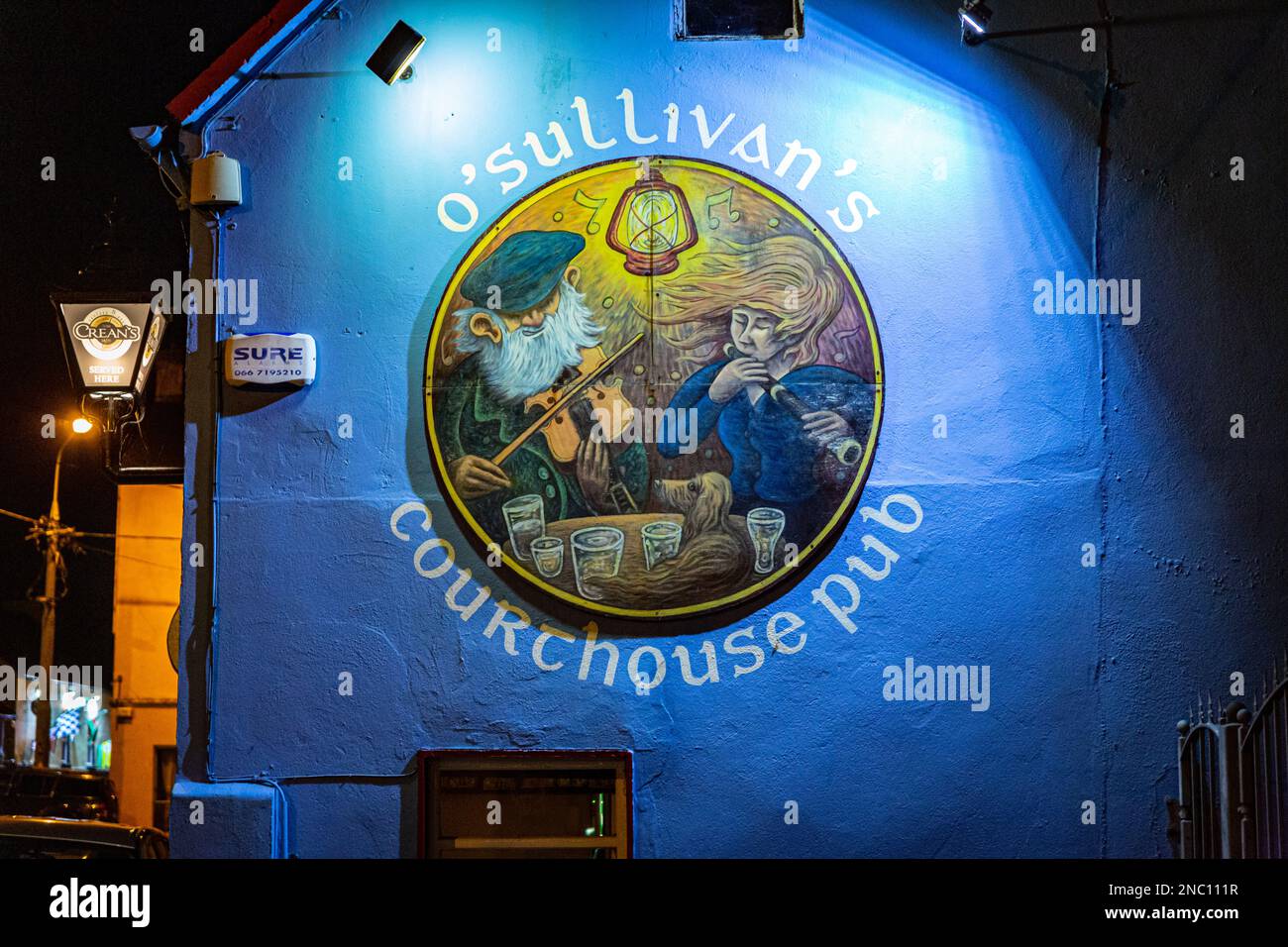 Wall Mural, Dingle, County Kerry, Irlanda Foto Stock
