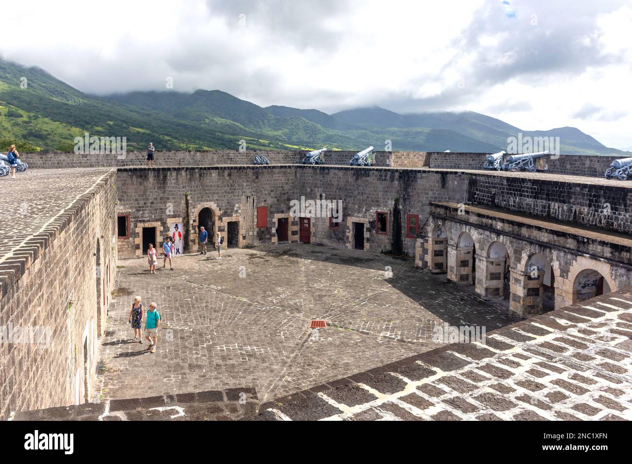Fort George Citadel, Brimstone Hill Fortress National Park, Sandy Point Town, St Kitts, St. Kitts e Nevis, piccole Antille, Caraibi Foto Stock