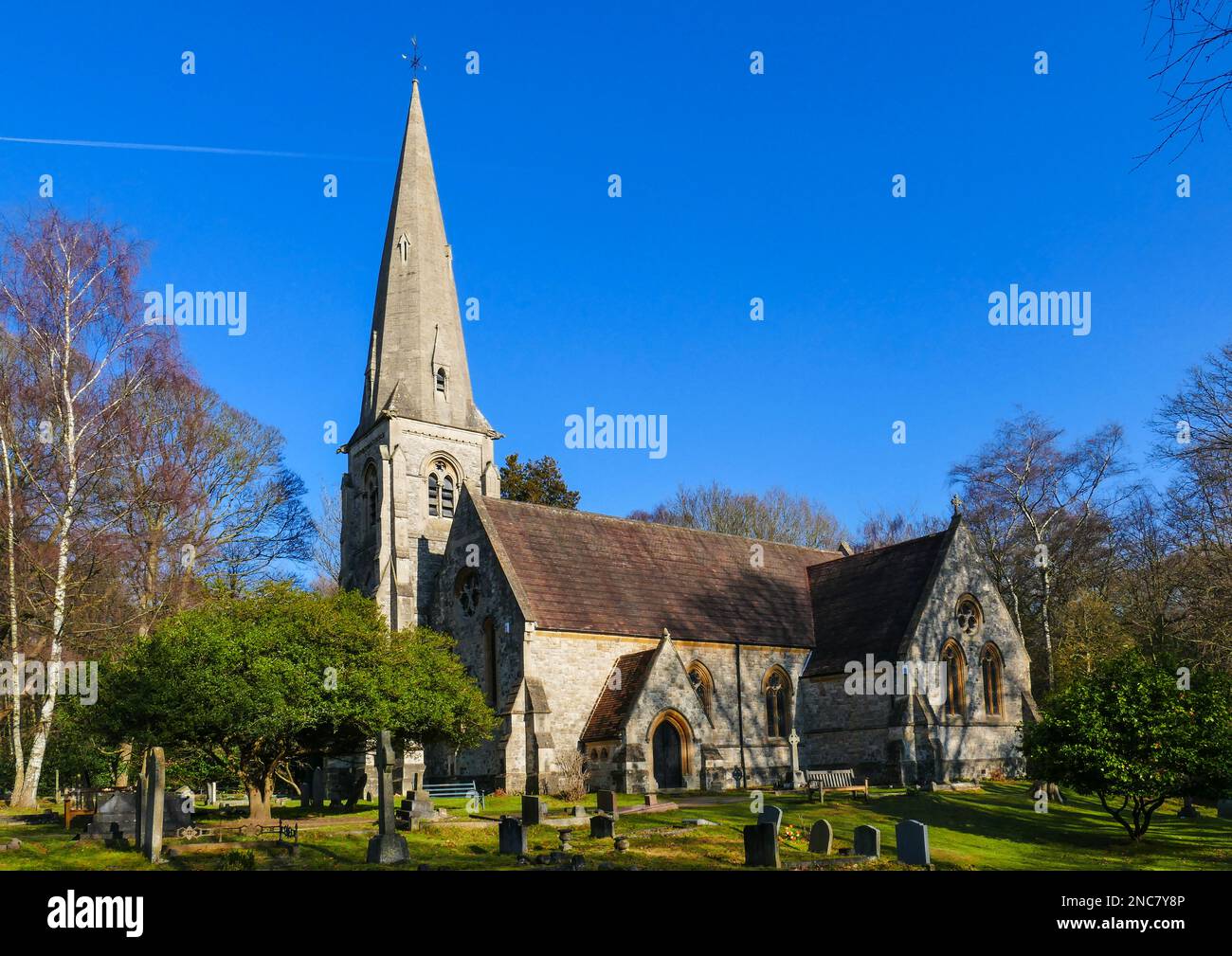 Chiesa degli Innocenti Santi, Faggio Alto, Foresta di Epping, Essex Foto Stock