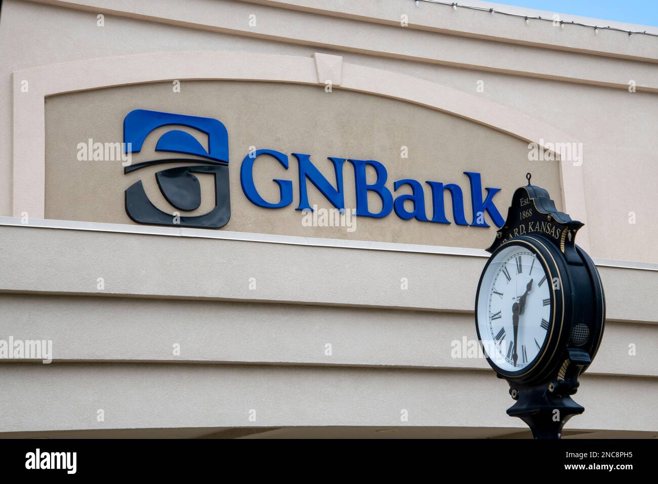 Girard, Kansas. GNBank è una banca a servizio completo della comunità a conduzione familiare che serve la comunità agricola, residenziale e commerciale. Foto Stock