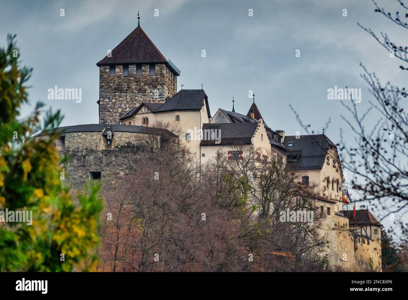 Castello di Vaduz a Vaduz, Liechtenstein. Foto Stock