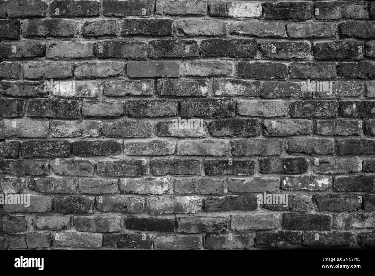 Un primo piano di camino di mattoni o muro dalla storica epoca della guerra civile in Callaway Gardens in Georgia Foto Stock