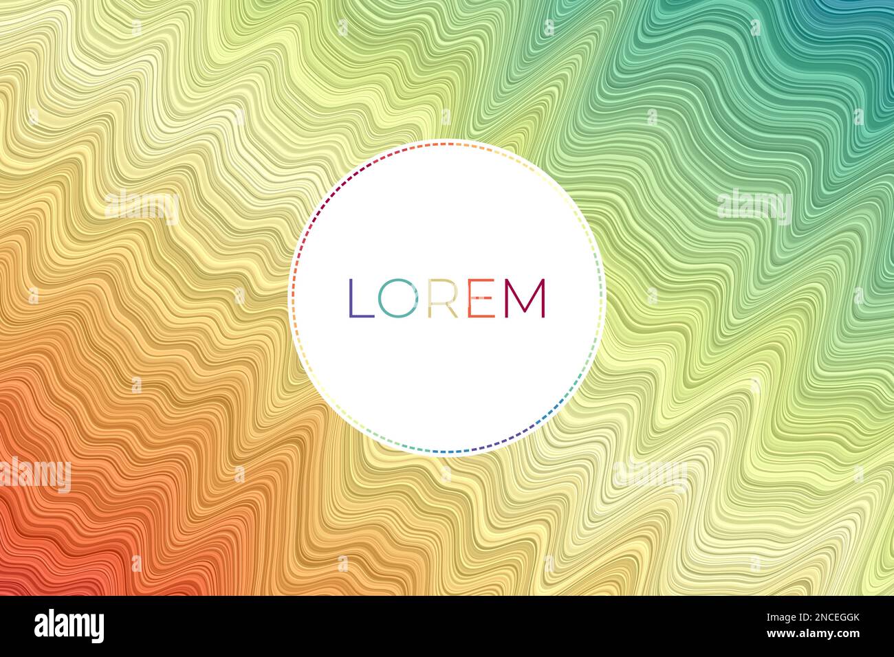 Design di banner artistici. Arte digitale astratta in colori spettrali. Modello di copertina orizzontale creativo. Illustrazione Vettoriale