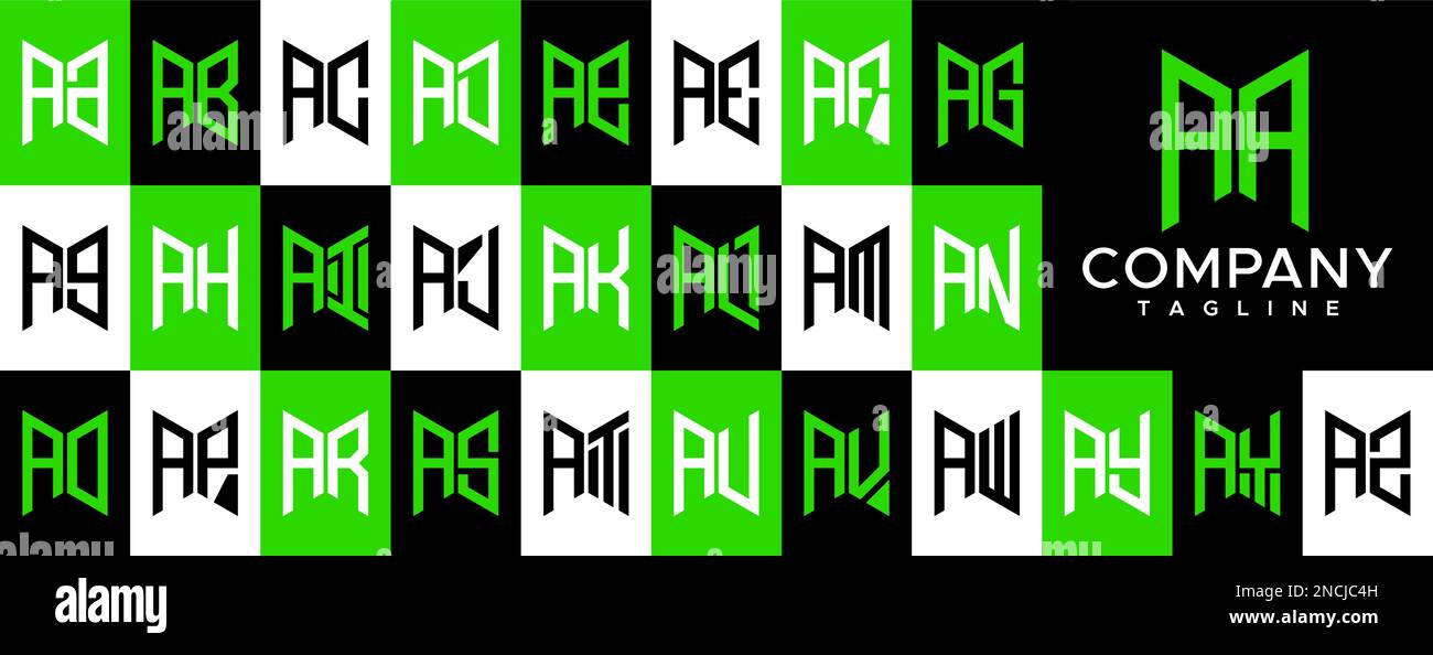 Moderno astratto iniziale AA A lettera logo design. Semplice Modello vettoriale di un logo. Illustrazione Vettoriale