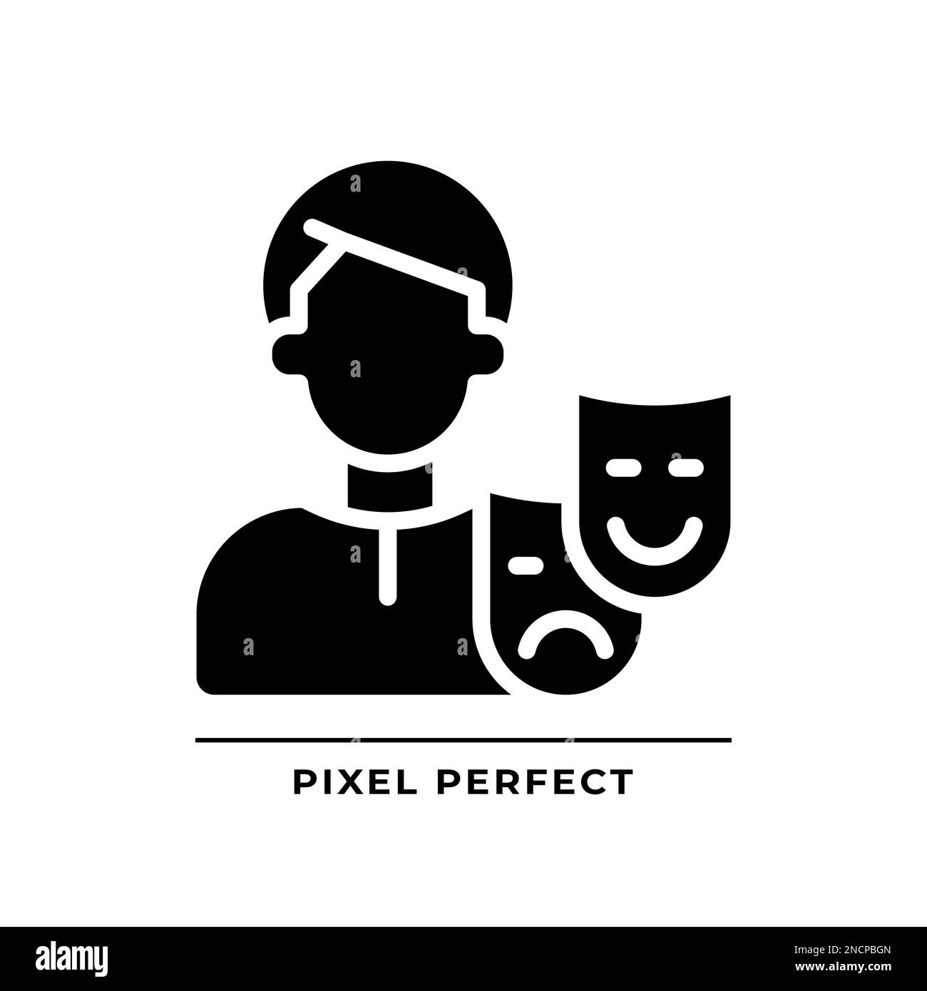 Icona glifo nero persona Illustrazione Vettoriale