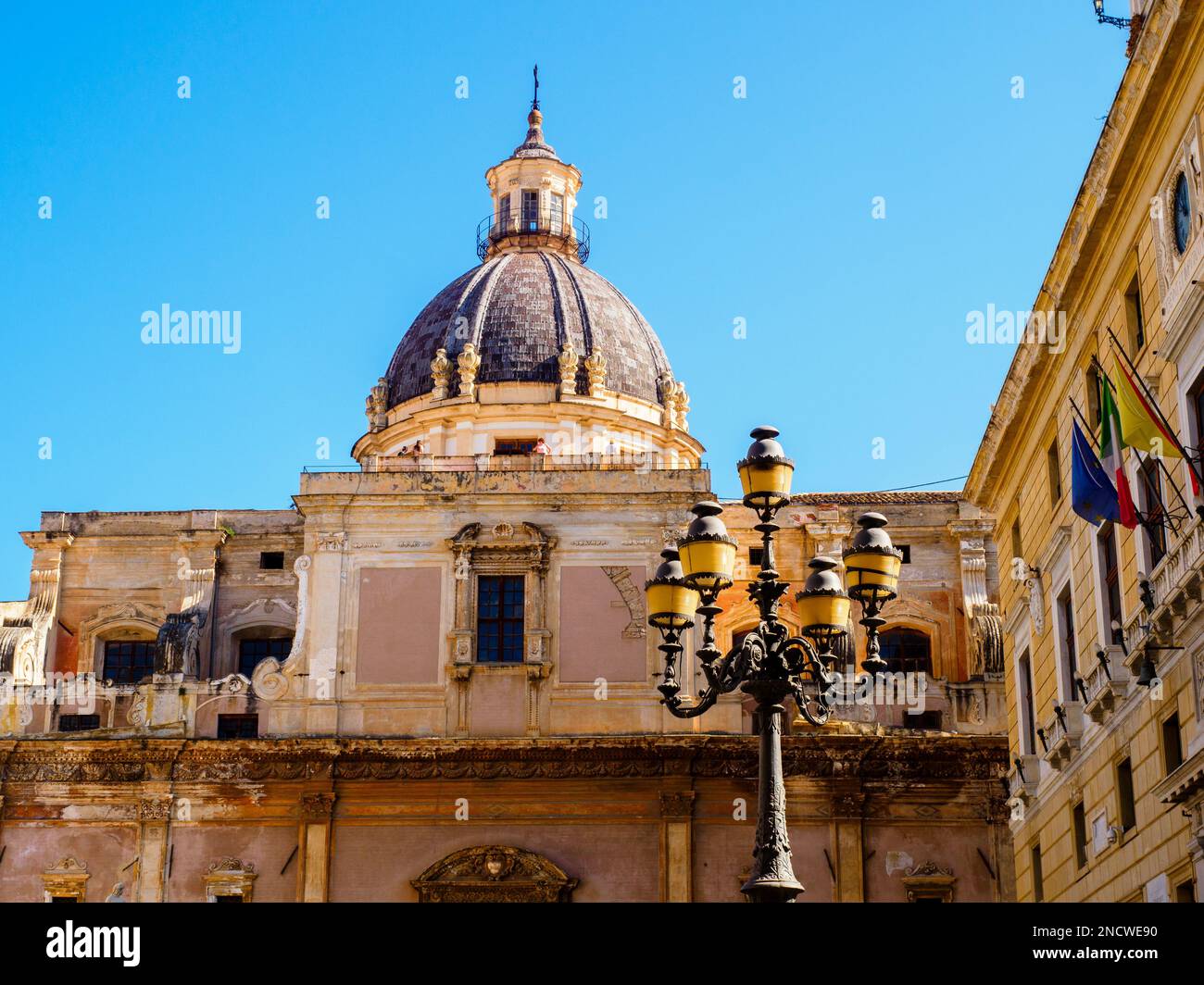 La cupola della chiesa di Santa Caterina inm Palermo - Sicilia, Italia Foto Stock