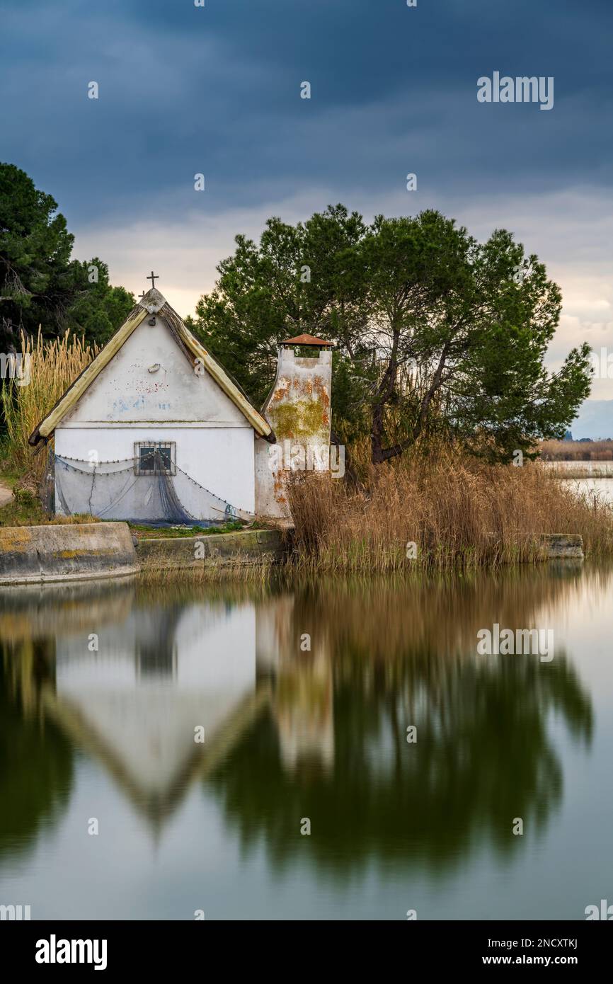 Vista panoramica del Parco Naturale di Albufera, Valencia, Spagna Foto Stock