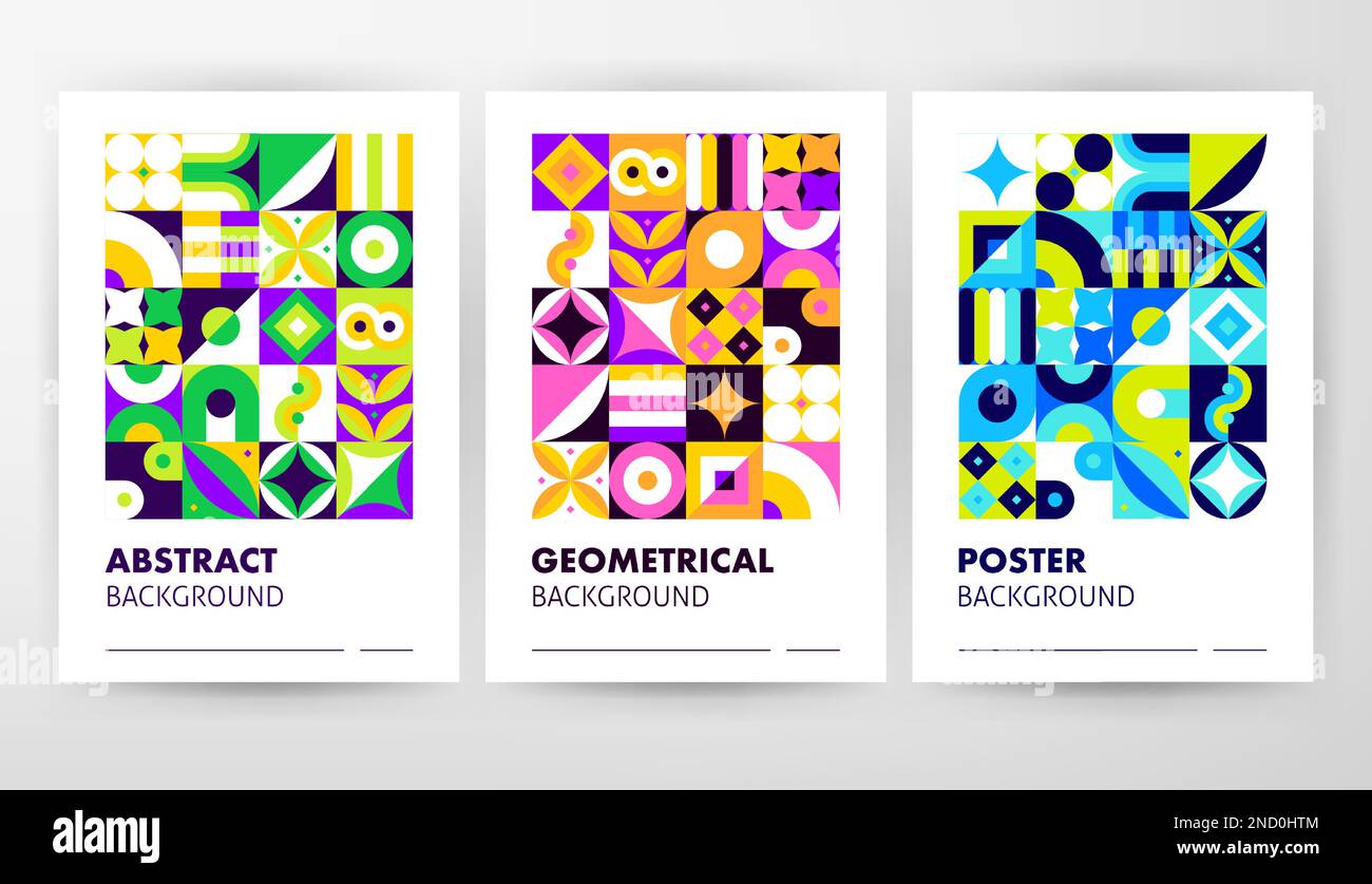 Concetti geometrici del volantino Illustrazione Vettoriale